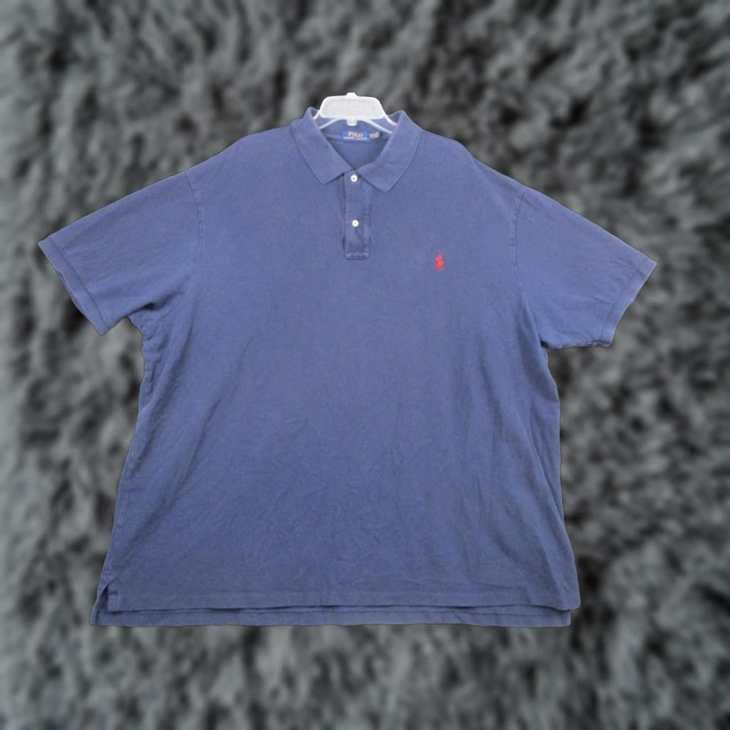 Polo Ralph Lauren Polo Ralph Lauren Polo Shirt Mens 4XL Blue Classic Fit Short Sleeve Big Pony Size US XXL / EU 58 / 5 - 1 Thumbnail