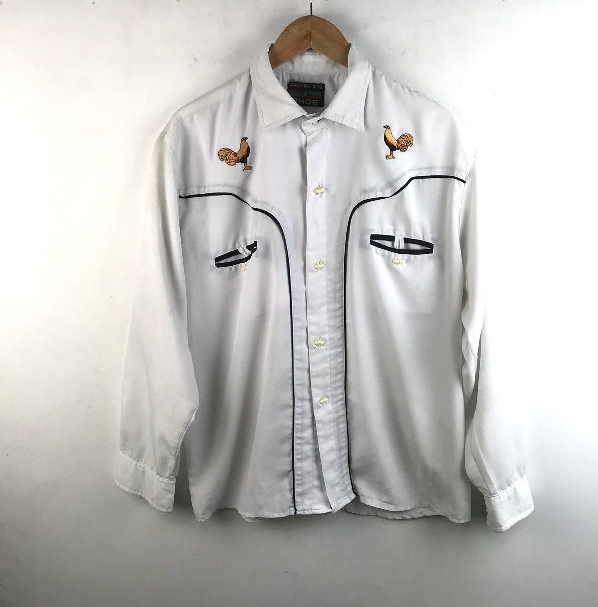 Mexicana × Vintage Vintage mexican gallero button shirt embroidered cock slim L Size US L / EU 52-54 / 3 - 1 Thumbnail