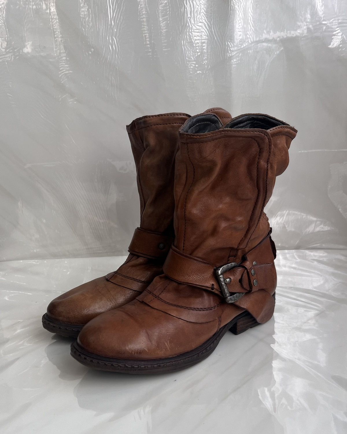 A.S.98 As 98 Airstep Zipper Boho Biker brown distressed boot Size US 8 / IT 38 - 3 Thumbnail