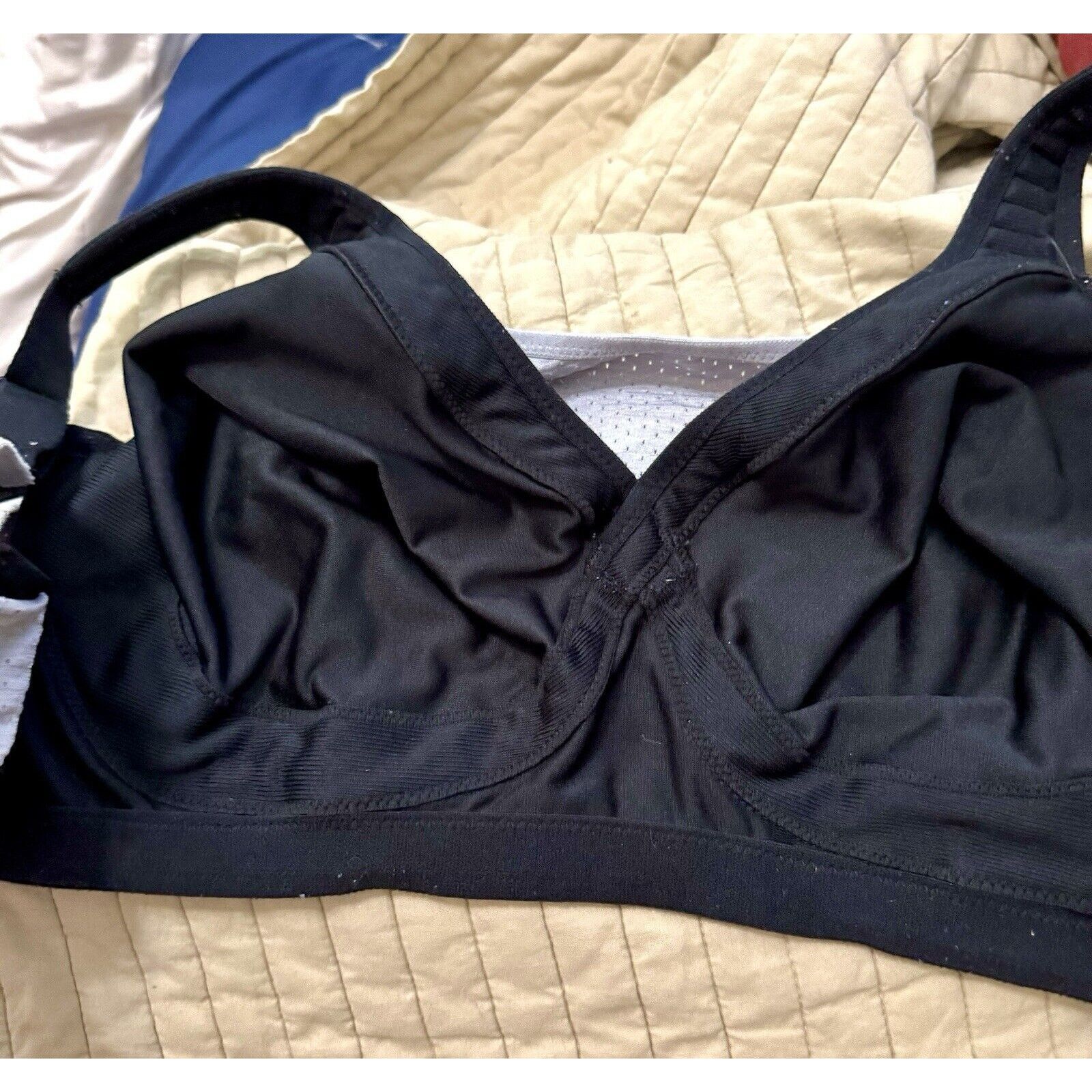 Other Glamorize Black/Gray Custom Control Wireless Sports Bra 46D Size ONE SIZE - 9 Thumbnail
