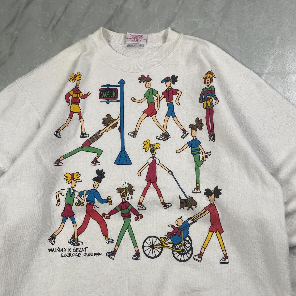 Other Vintage 90s Juli Walking Is Great Exercise Crewneck Size US L / EU 52-54 / 3 - 2 Thumbnail