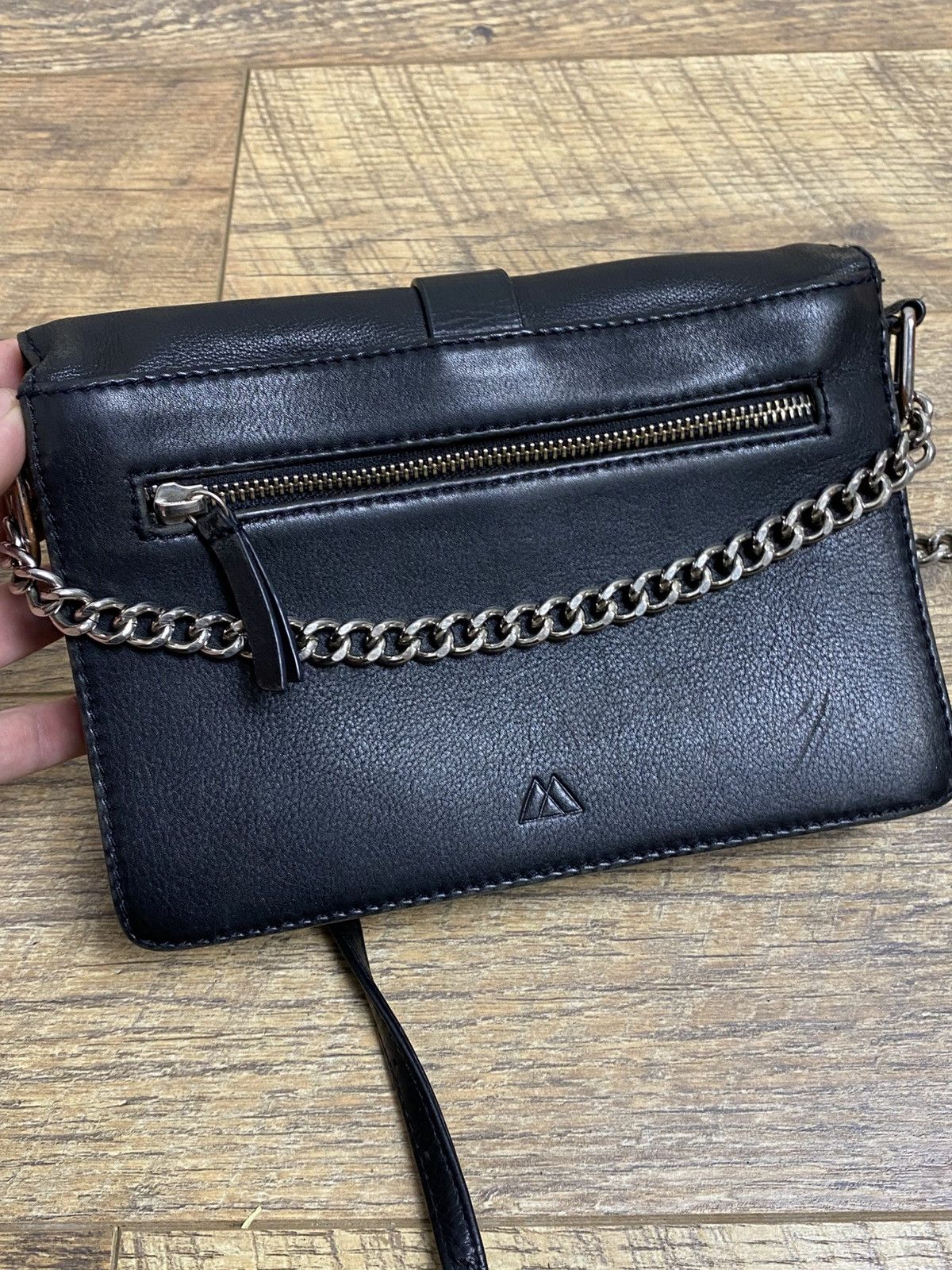 Japanese Brand Markberg Denmark Black Leather Crossbody Bag Silver Buckle Size ONE SIZE - 8 Thumbnail