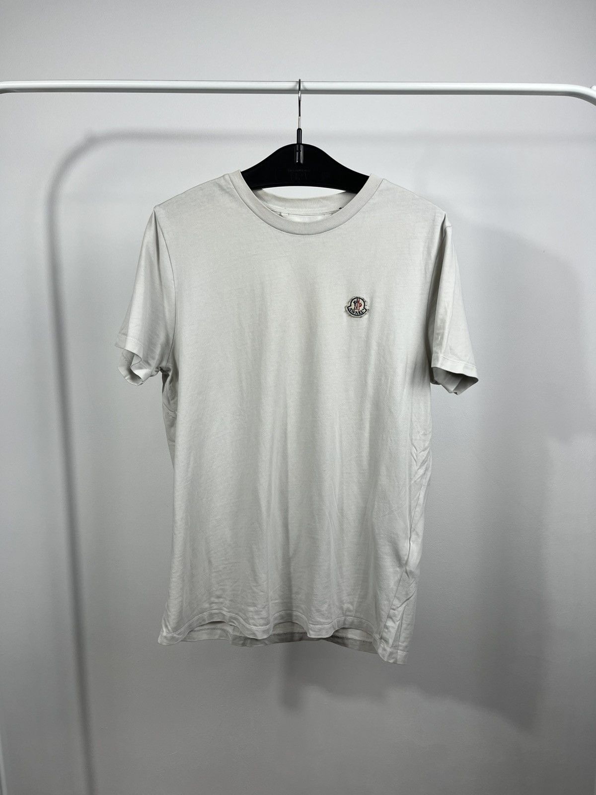 Moncler Awake Cotton T Shirt White Chest Logo Mens M