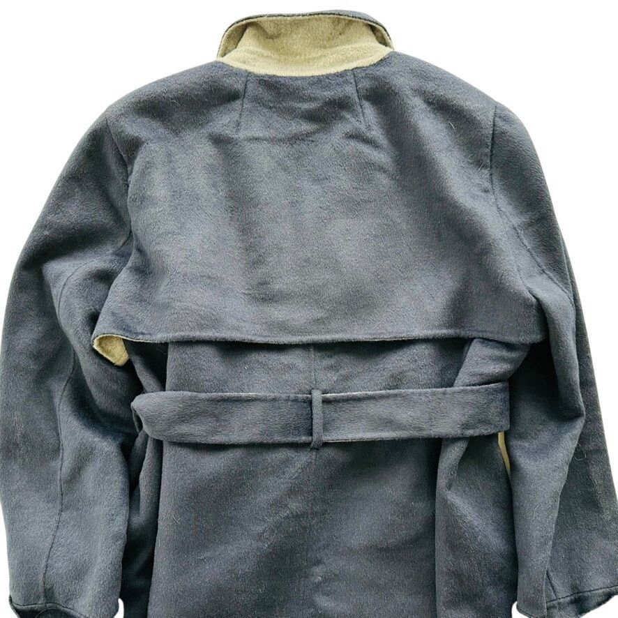 J.Crew Harriet Trench Navy Grey Large Double Faced Wool NEW