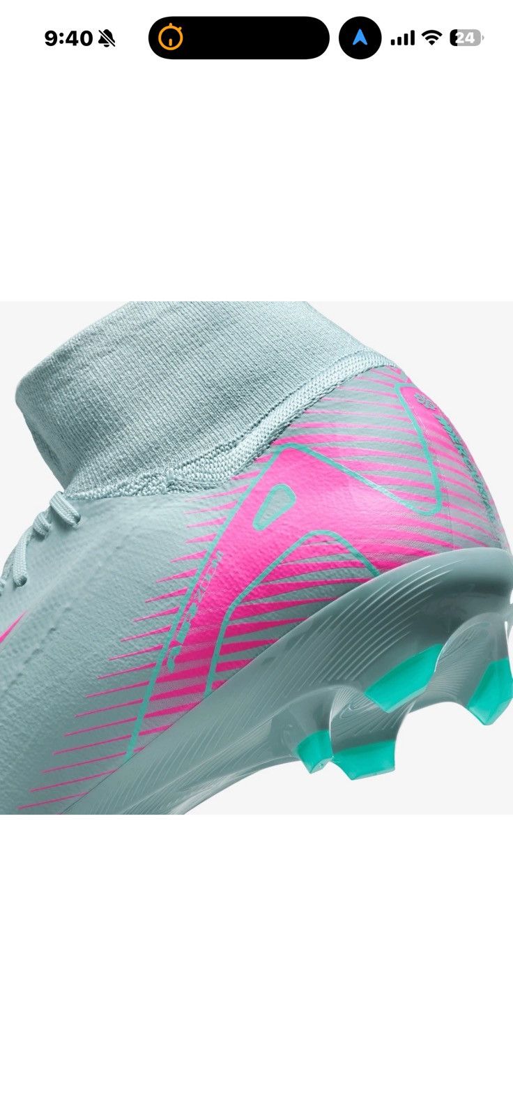 Nike Nike Zoom Superfly 10 Pro FG Ocean Cube PinkBlast Cleat Size US 11 / EU 44 - 8 Thumbnail