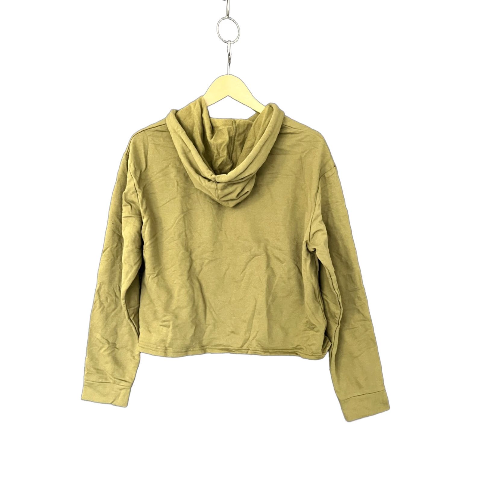 Olive takePride Adult Hoodie Green Cropped Long Sleeve Pullover Hooded Graphic Print Pride Flower 1990s Mens Womens Girls Boys Size S / US 4 / IT 40 - 1 Thumbnail