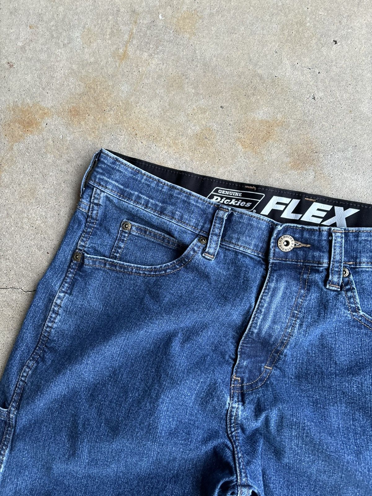 Dickies × Vintage Crazy Dickies Faded Wide Leg Over Knee Carpenter Jorts Size US 32 / EU 48 - 3 Thumbnail