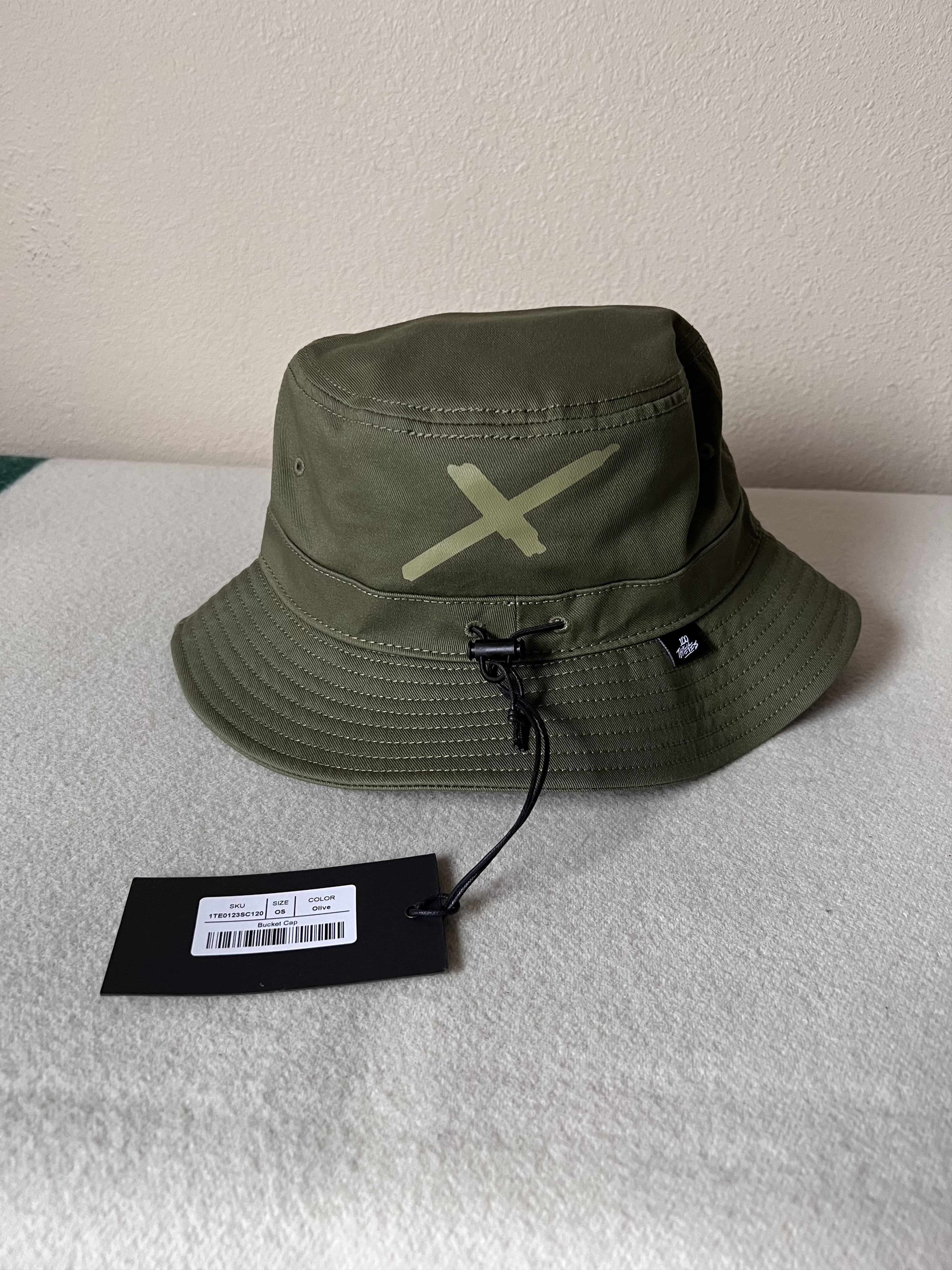 100 Thieves 100 Thieves Bucket Hat in Olive Green Size ONE SIZE - 3 Thumbnail