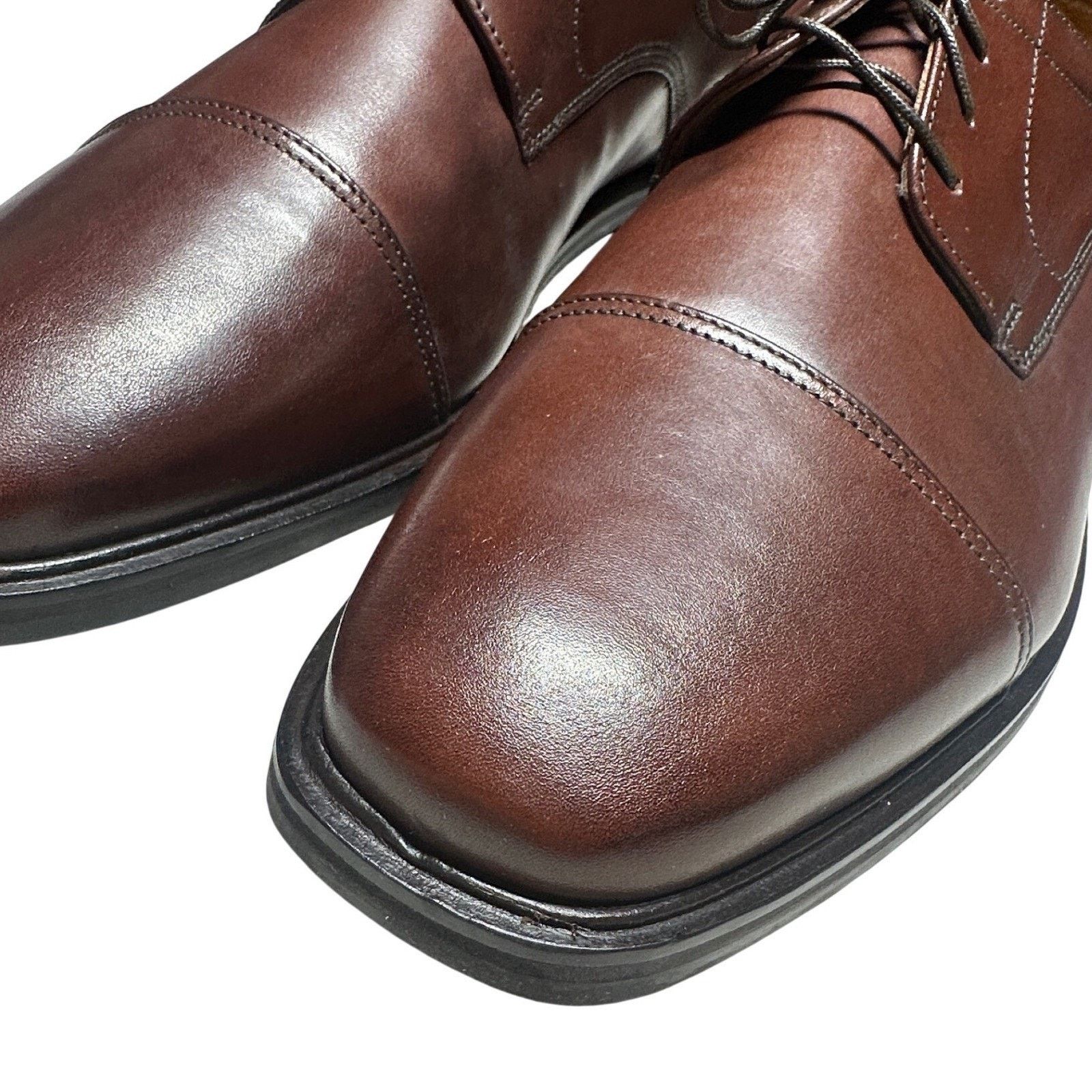 Florsheim Florsheim Tyler Derby Mens 13 Cognac Leather Dress Shoes NEW Size US 13 / EU 46 - 4 Thumbnail