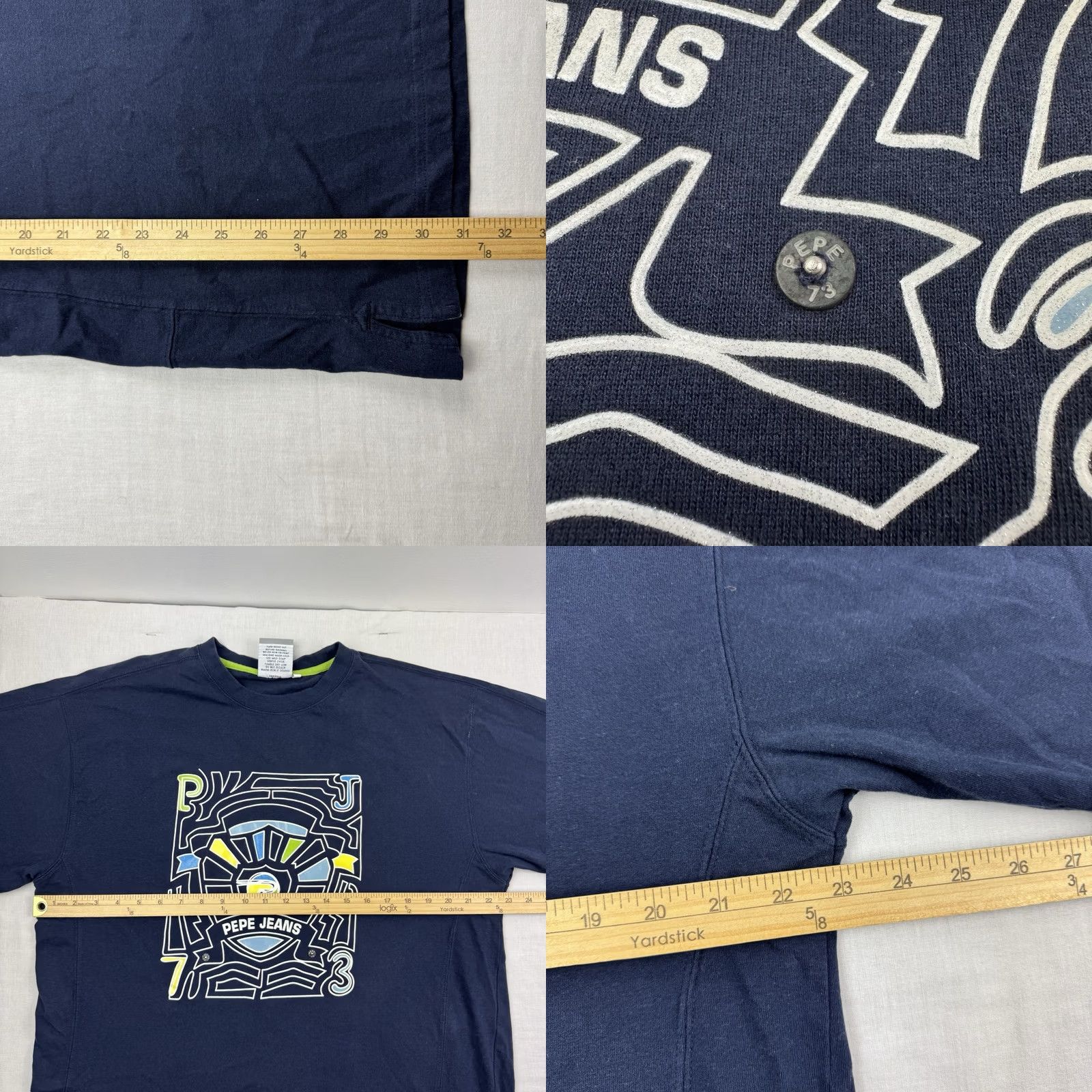 Vintage VINTAGE Pepe Jeans London T Shirt Adult XL Blue Cotton Short Sleeve Crew Neck Hip Hop London 90s Y2K Punk Hipster Mens Deco Size US XL / EU 56 / 4 - 8 Thumbnail