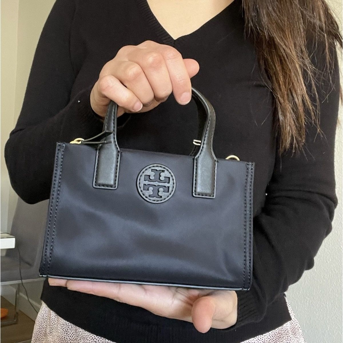 Tory Burch NWT , tory burch ella nylon mini tote crossbody in black Size ONE SIZE - 10 Thumbnail