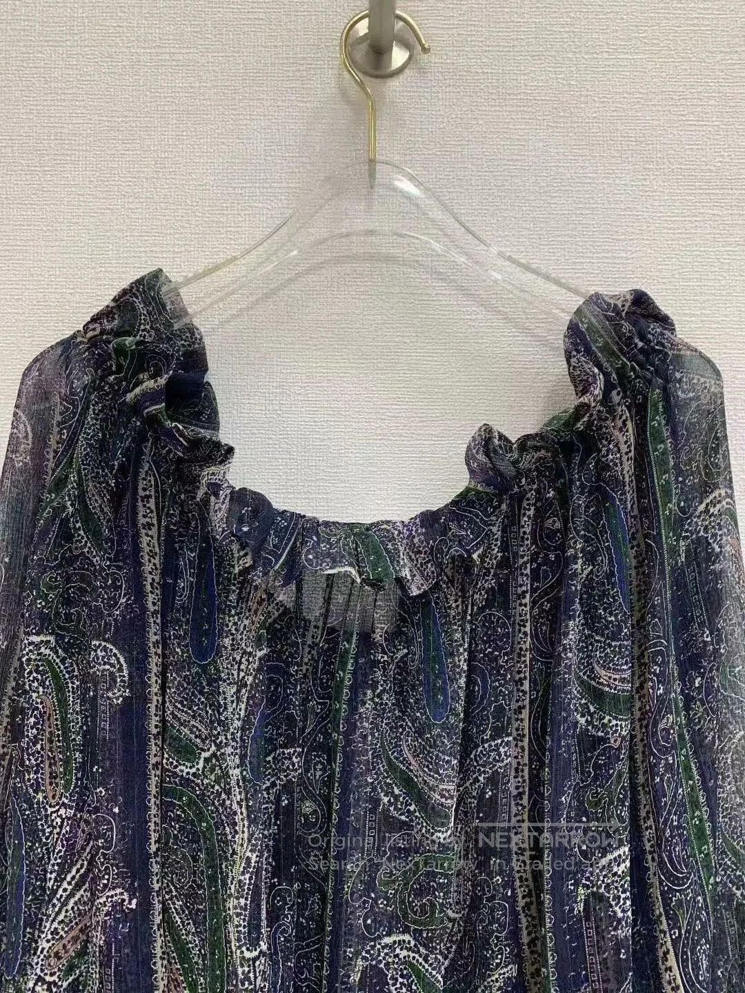 Saint Laurent Paris Saint Laurent Sheer Paisley Print Blouse. Size S / US 4 / IT 40 - 6 Thumbnail