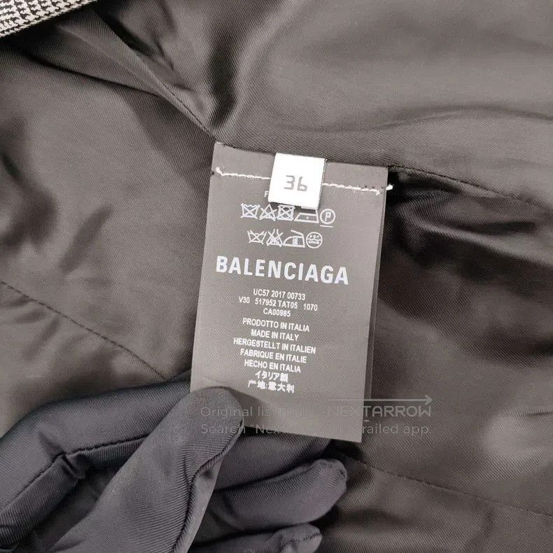 Balenciaga Balenciaga Cotton Plaid Jacket Size XS / US 0-2 / IT 36-38 - 3 Thumbnail