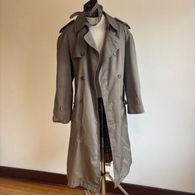 Other Vintage Trench Coat Classic Double Breasted Belted Long Rain Size S / US 4 / IT 40 - 1 Thumbnail