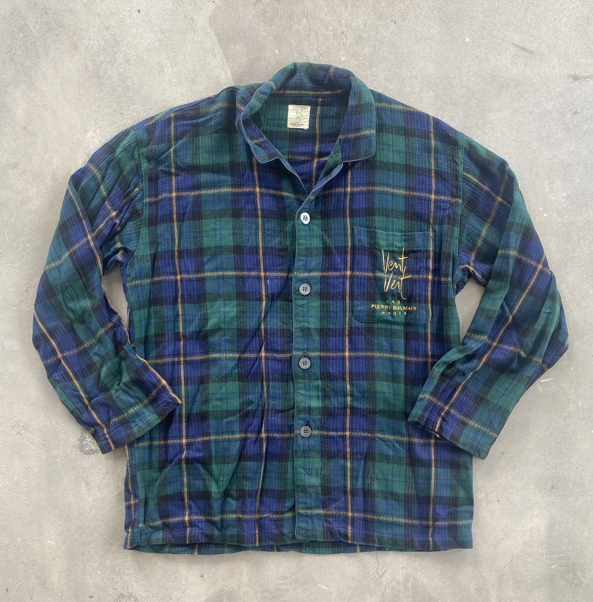 Pierre Balmain × Vintage VINTAGE PIERRE BALMAIN VENT VENT BUTTON UP SHIRT Size US M / EU 48-50 / 2 - 1 Thumbnail
