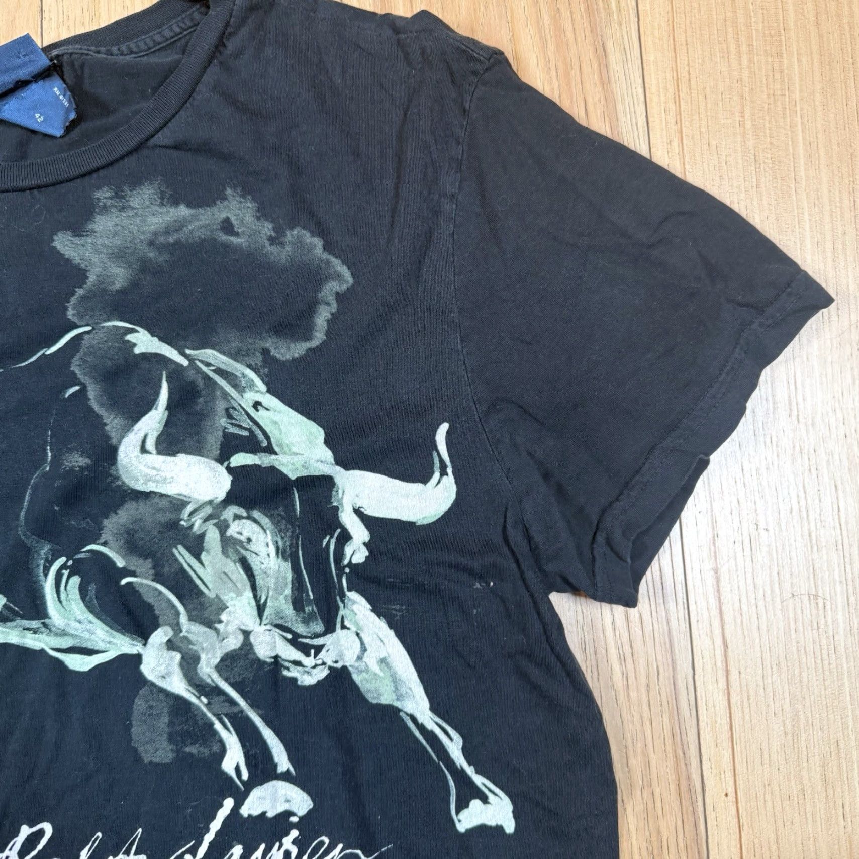 Ralph Lauren VTG Ralph Lauren Polo Bull T Shirt Mens Small Custom Fit Short Sleeve Multicolor Regular Size S Mens Size US S / EU 44-46 / 1 - 5 Thumbnail