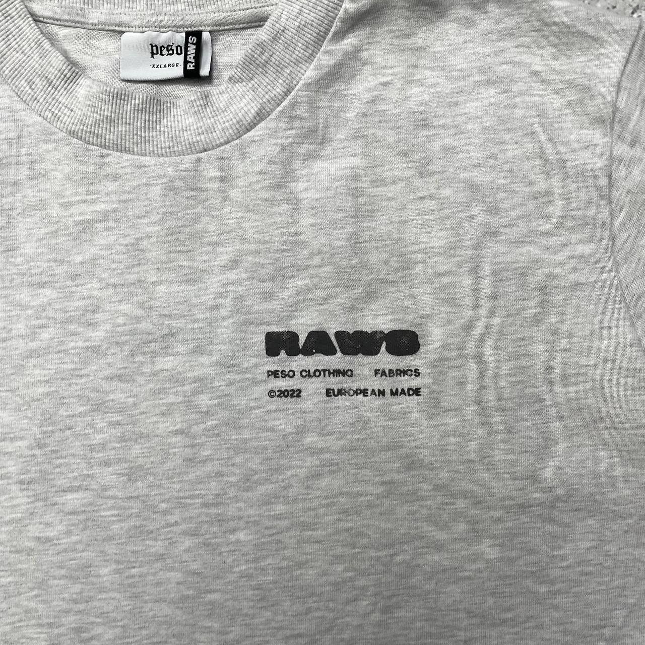 Peso Peso Clo Raws Slim Heavy Logo T Shirt Gray Size XL/XXL Size US XL / EU 56 / 4 - 4 Thumbnail