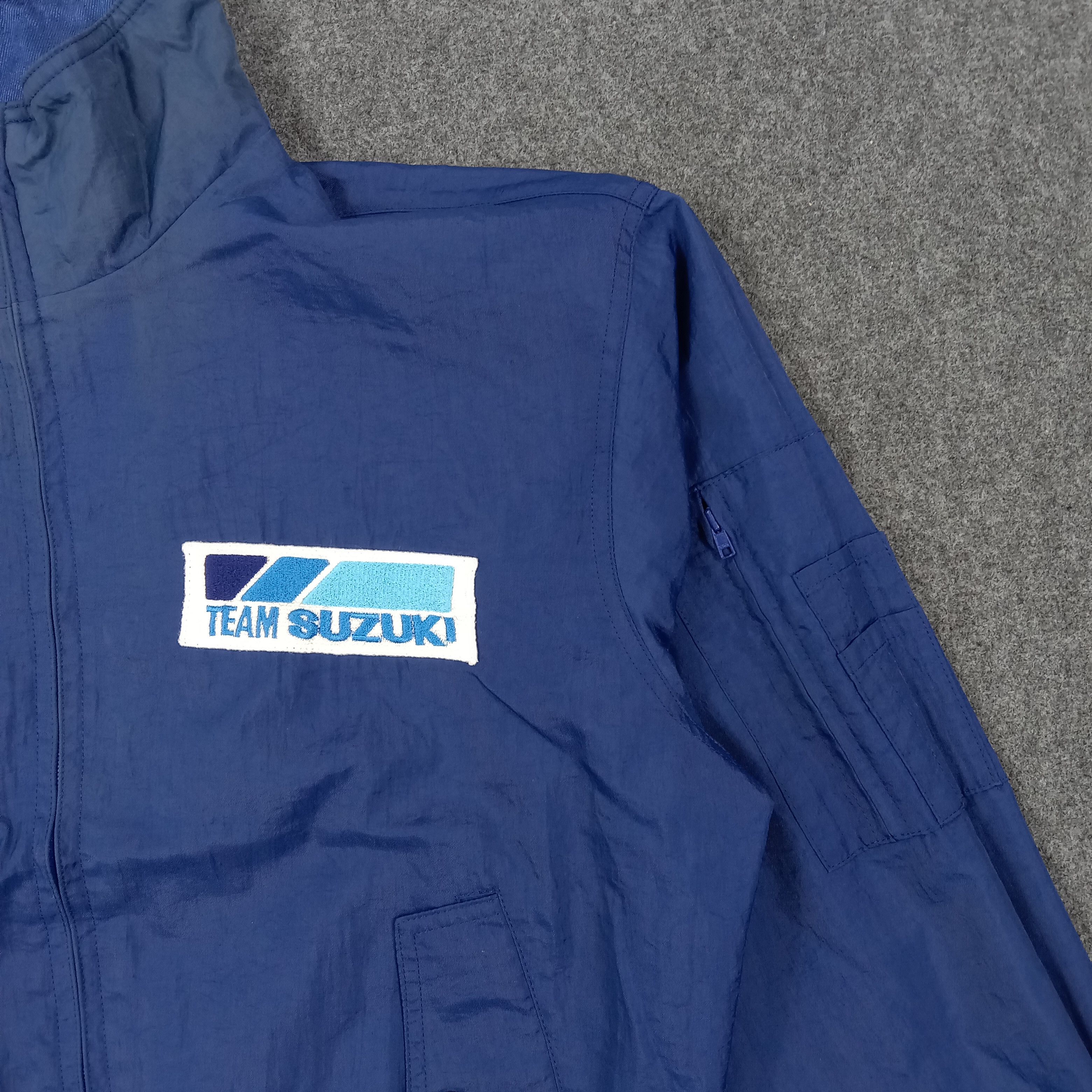 Japanese Brand Vintage 90's Team Suzuki Racing Reversibe Jacket C269N10 Size US L / EU 52-54 / 3 - 9 Thumbnail