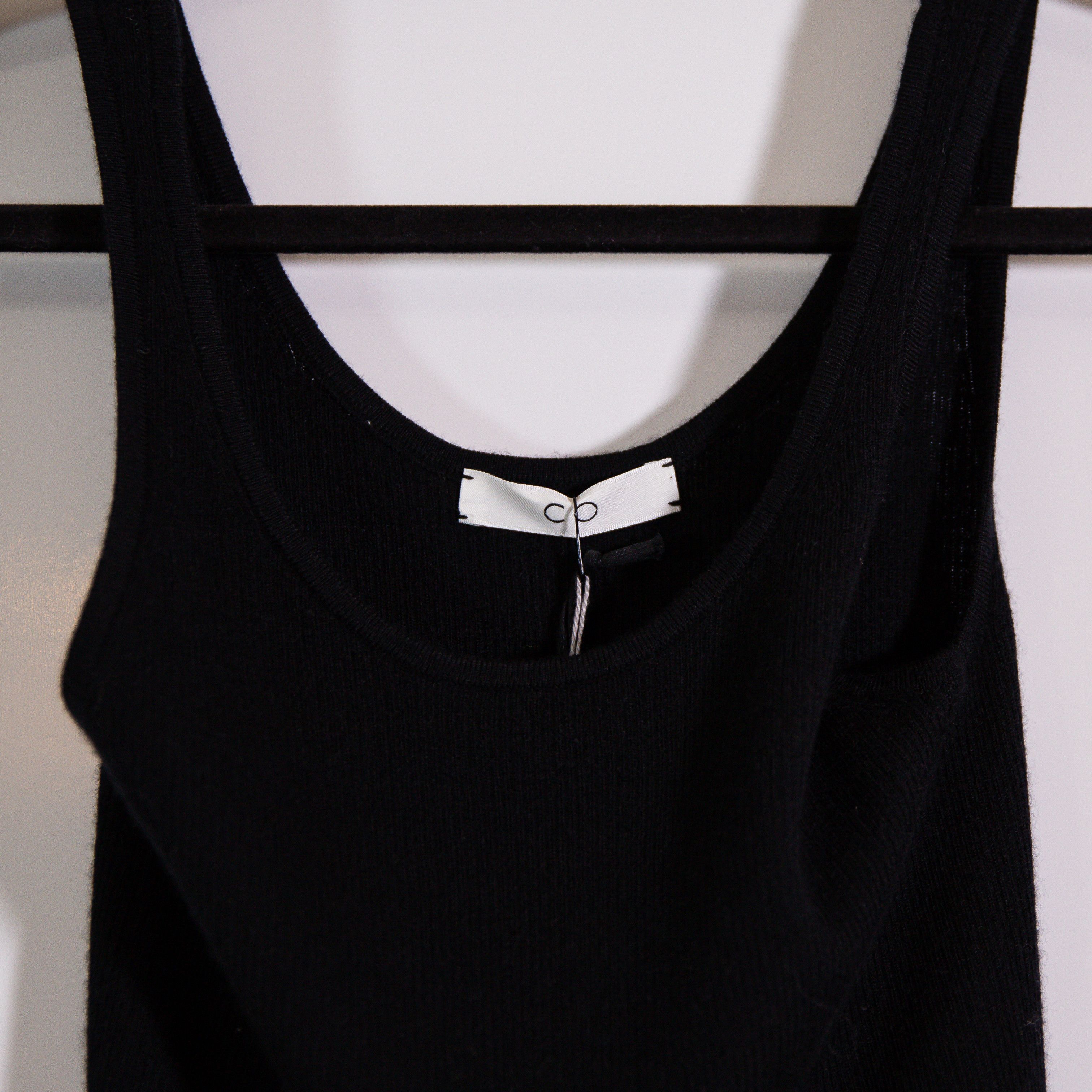CO NEW CO 100% Cashmere Ribbed Knit Scoop Size XS / US 0-2 / IT 36-38 - 2 Thumbnail