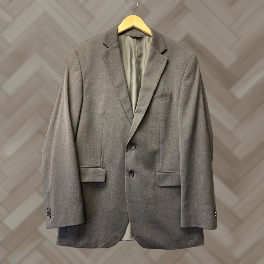 Banana Republic Banana Republic Men's Blazer 40R Wool Gray Single-Breasted Regular Fit Elegant Tailored Size 40R - 1 Thumbnail