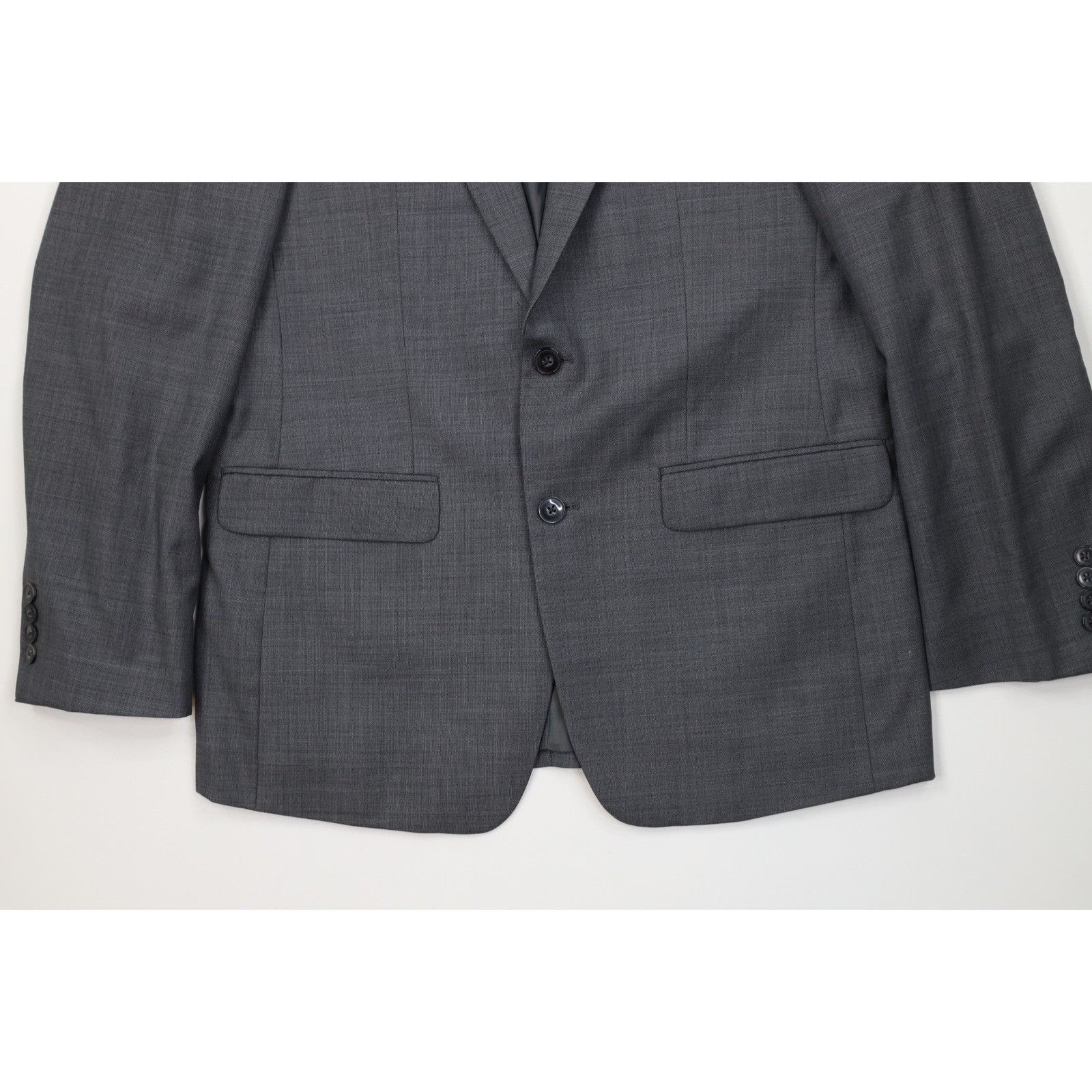 Calvin Klein Calvin Klein Extreme Slim Fit Wool 2 Piece Suit Wedding Size 40R - 5 Thumbnail