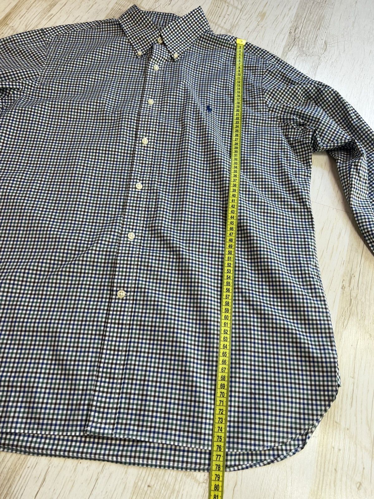 Ralph Lauren Ralph Lauren Classic Fit Plaid Shirt Blue Green Black Cotton Size US L / EU 52-54 / 3 - 14 Thumbnail
