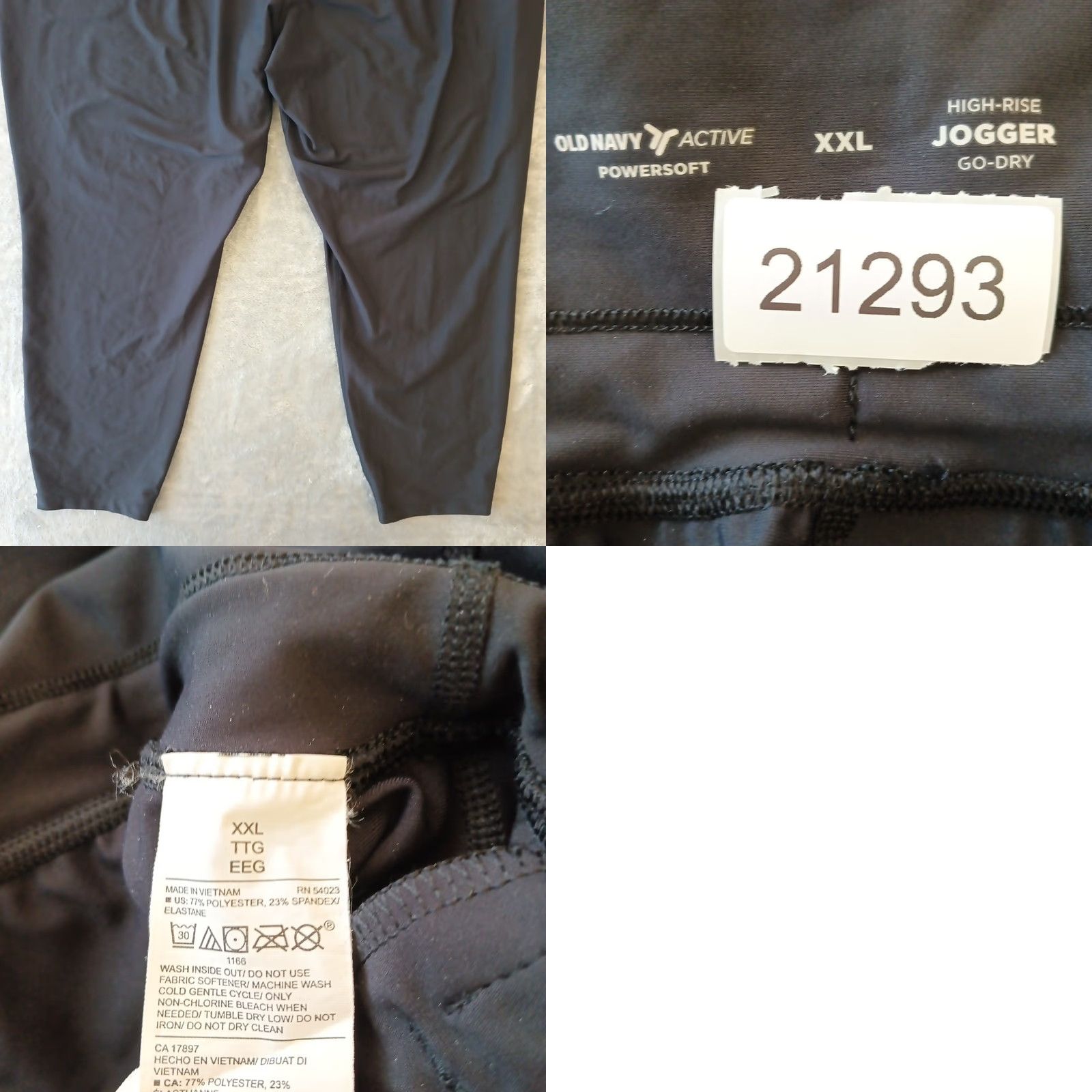 Old Navy Old Navy Powersoft Jogger Pants Womens 2XL Black Pockets Drawstring 40x26 Regular Tapered Jogger Pants Womens Mens? Size 40" / US 18 - 8 Thumbnail