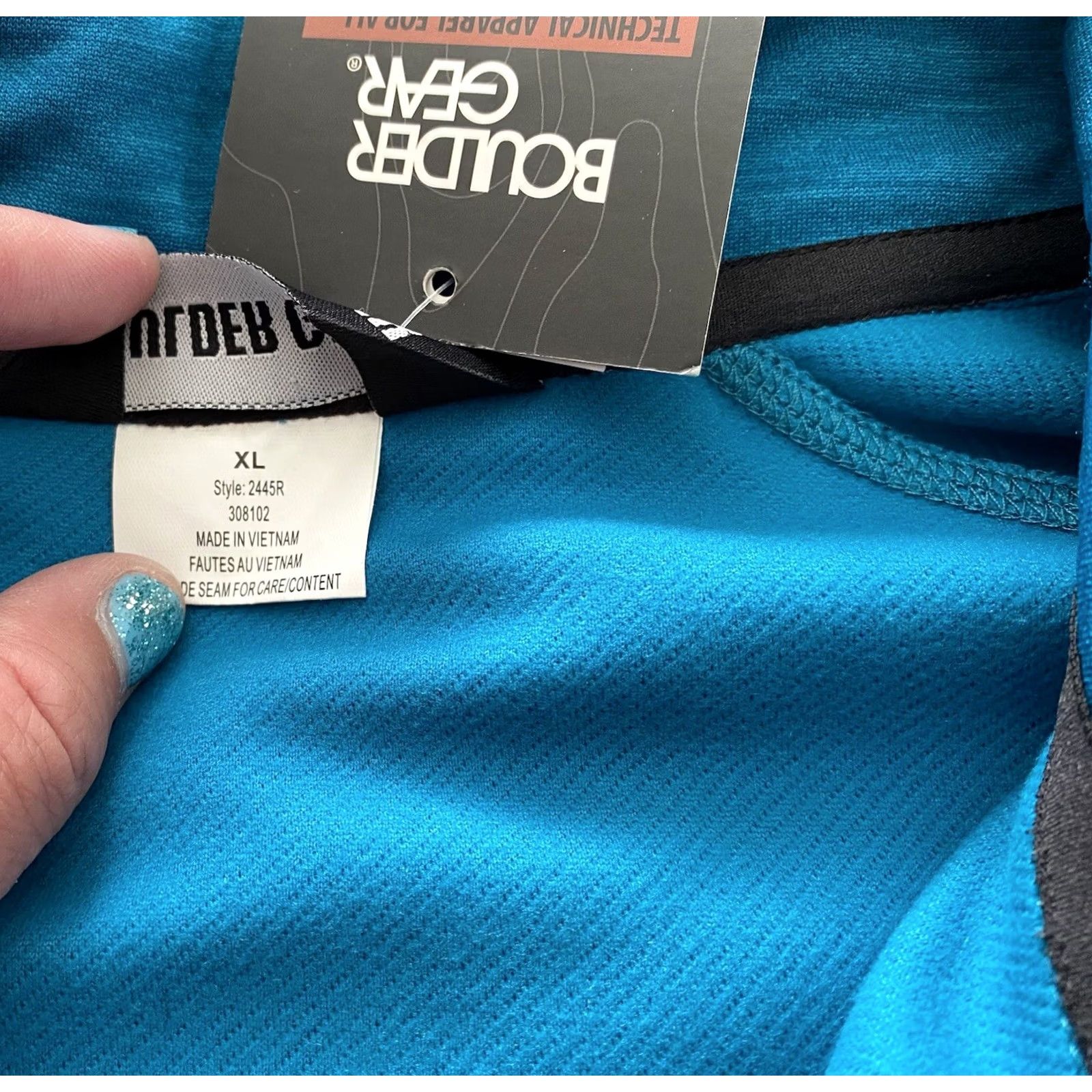 Vintage Aspen Ski Resort Women's XL 1/4 Zip Blue Windbreaker Skiing Snowboarding NWT Size XL / US 12-14 / IT 48-50 - 6 Thumbnail