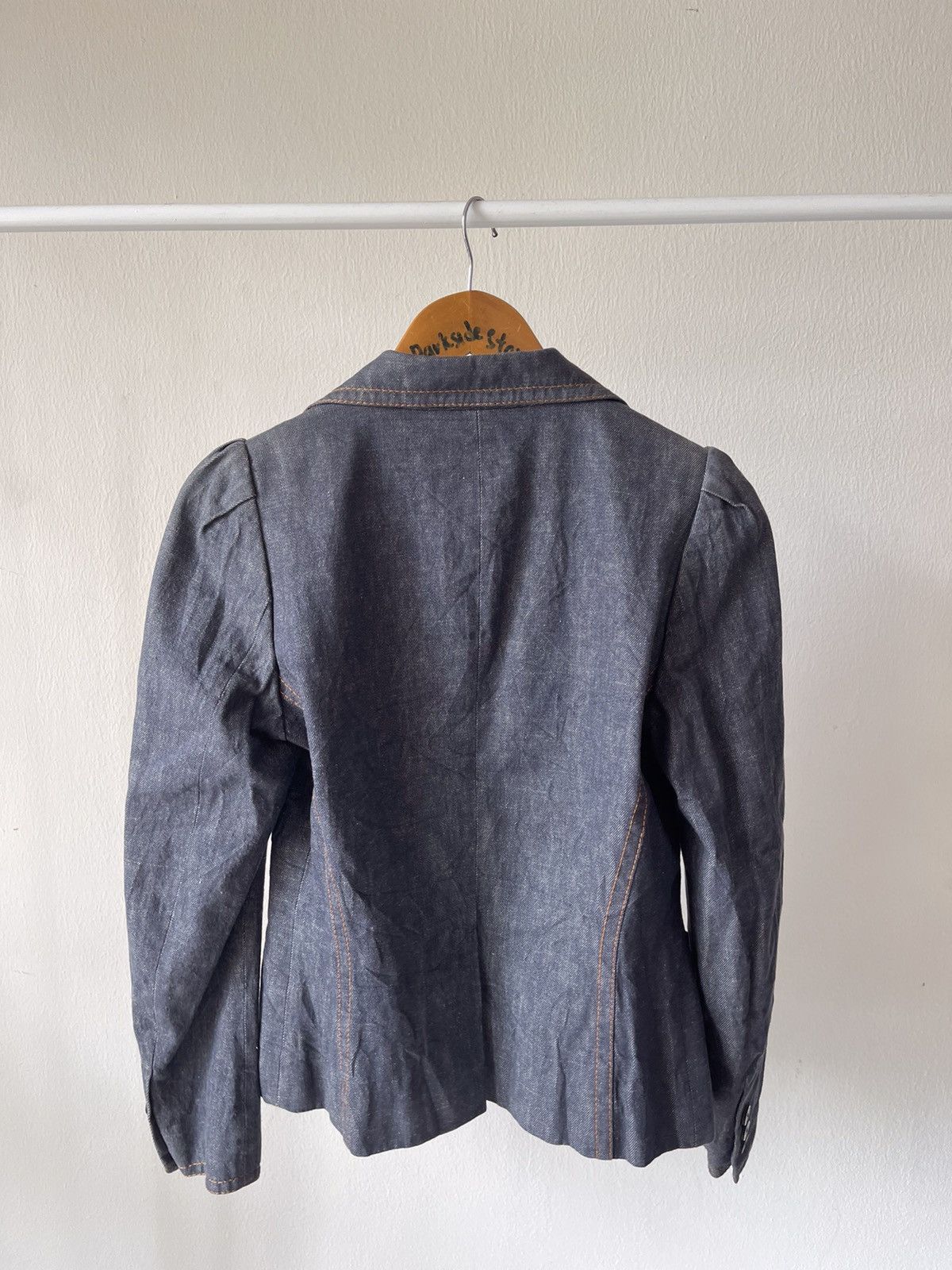 Dries Van Noten Dries Van Noten Denim One Button Blazer Size S / US 4 / IT 40 - 5 Thumbnail