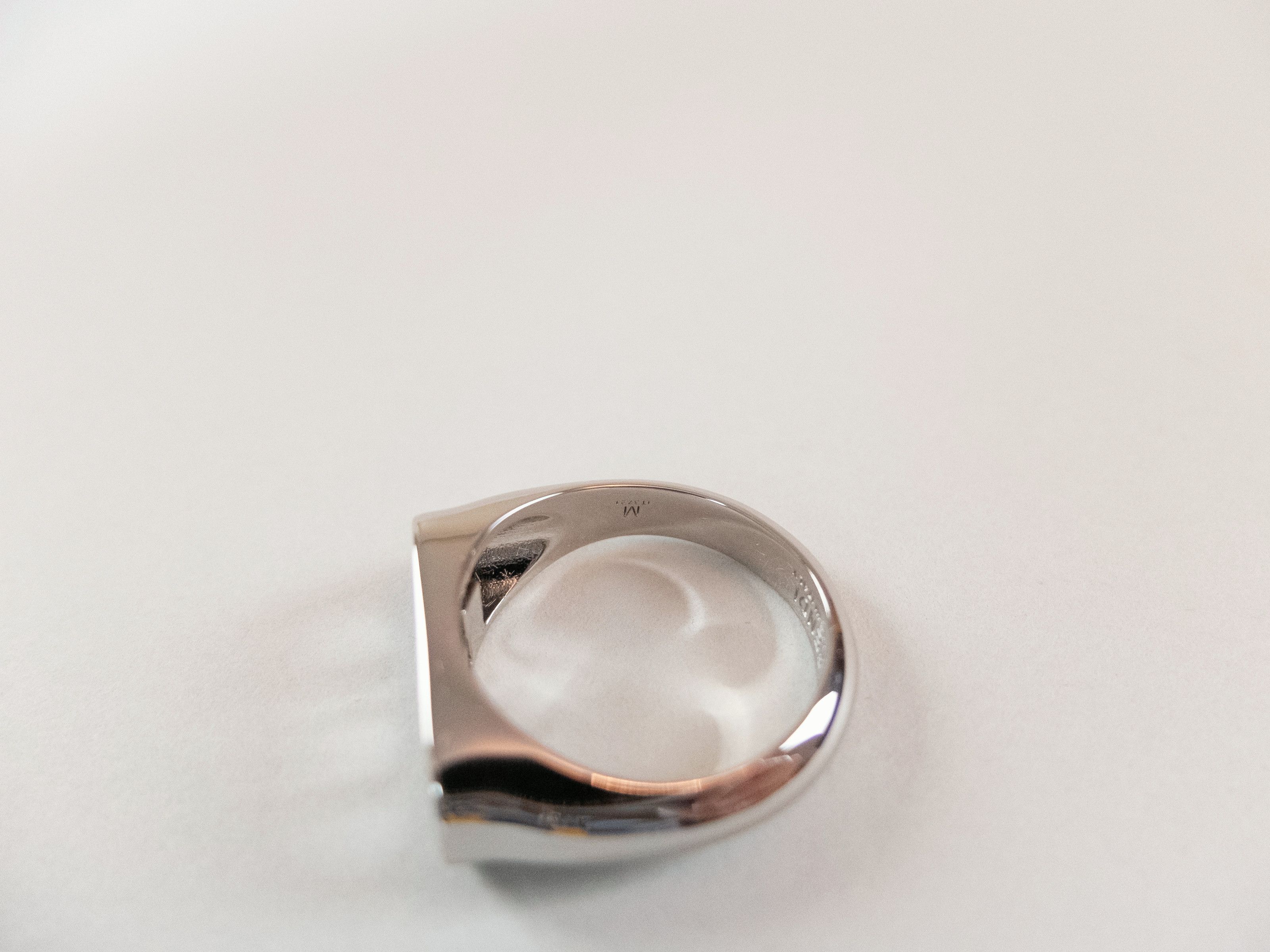 Fendi FENDI O'Lock silver tone metal FF logo ring authentic Size ONE SIZE - 9 Thumbnail