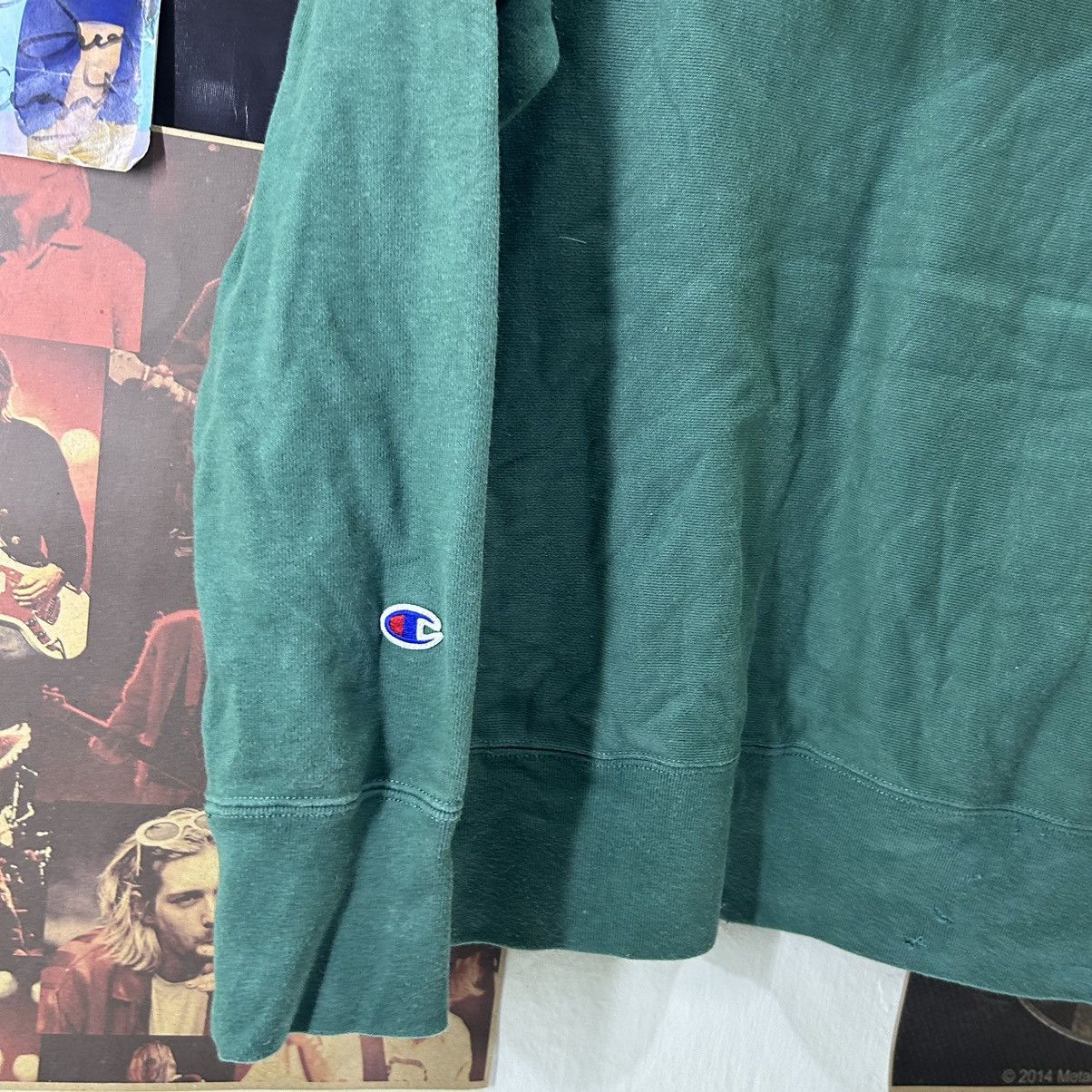 Champion Vintage Champion Two Colour Green/Grey Distressed Hoodie Size US M / EU 48-50 / 2 - 13 Thumbnail