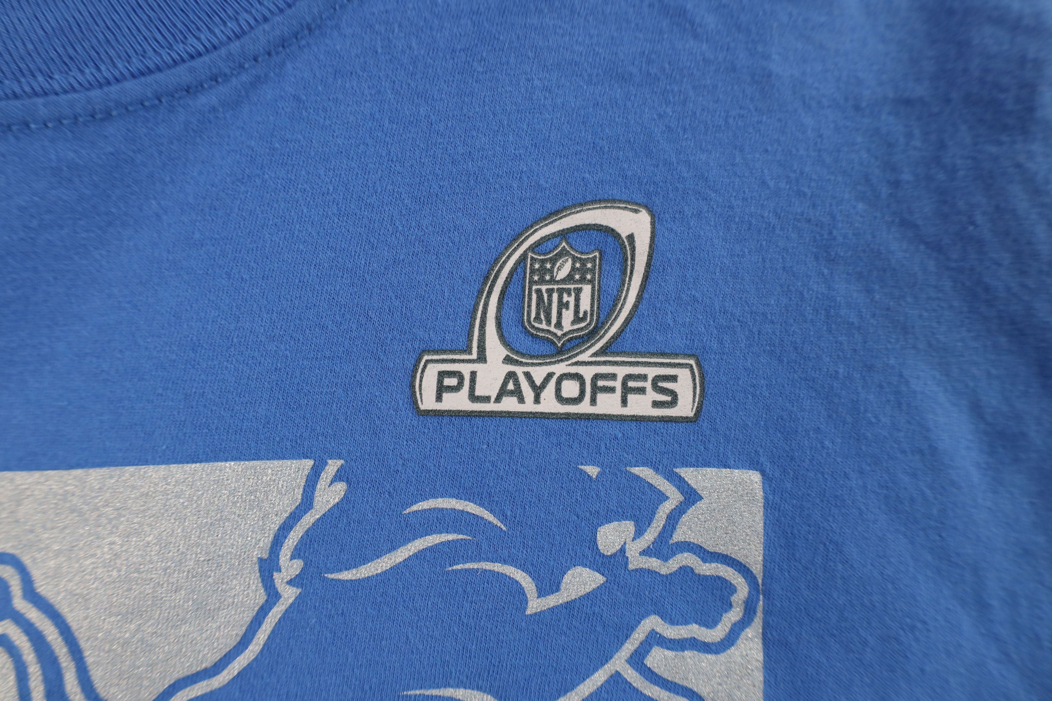 Vintage Fanatics North Champions Detroit Lions Football T-Shirt Blue Size US XXL / EU 58 / 5 - 6 Thumbnail