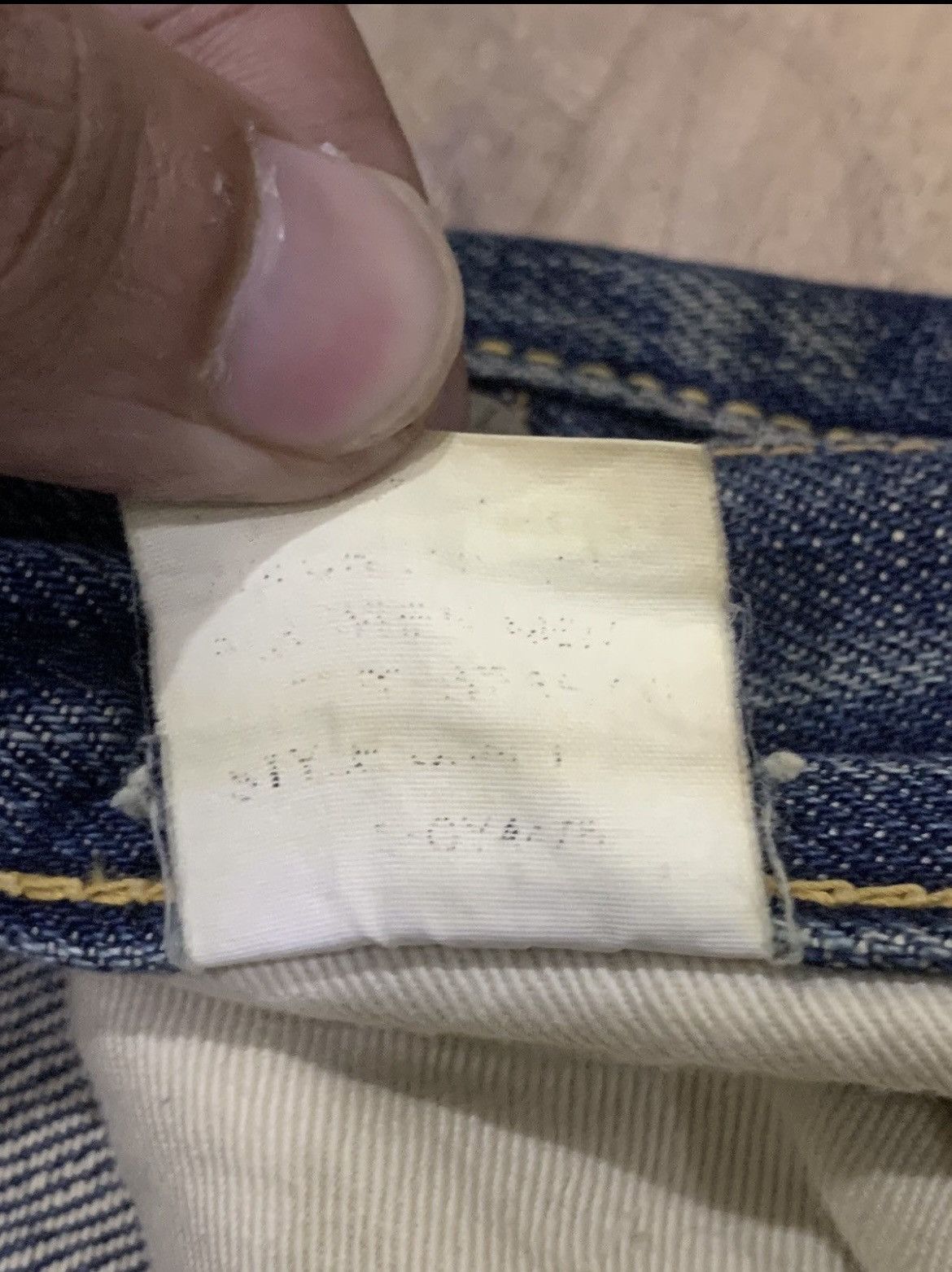DENIM TEARS × Evisu × Who Decides War Vintage Evis ButtonFly Buckle Waist Jeans Size US 30 / EU 46 - 17 Thumbnail