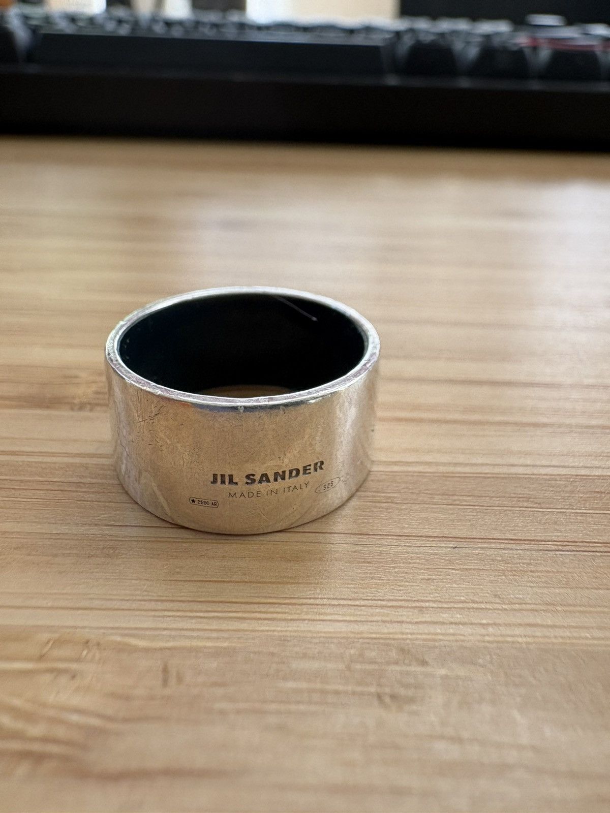 Jil Sander Jil Sander Silver x Green Light Ring Size ONE SIZE - 1 Thumbnail