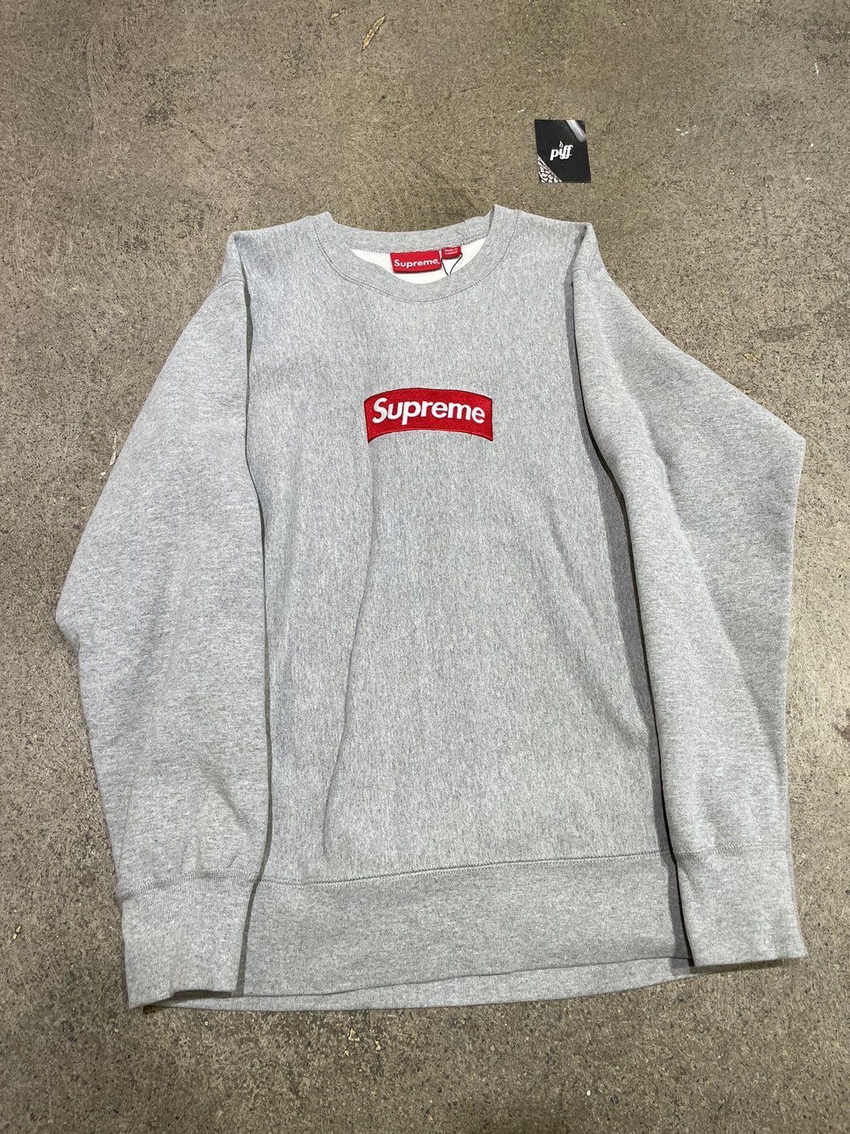 Supreme Supreme Box Logo Crewneck Ash Grey | Grailed