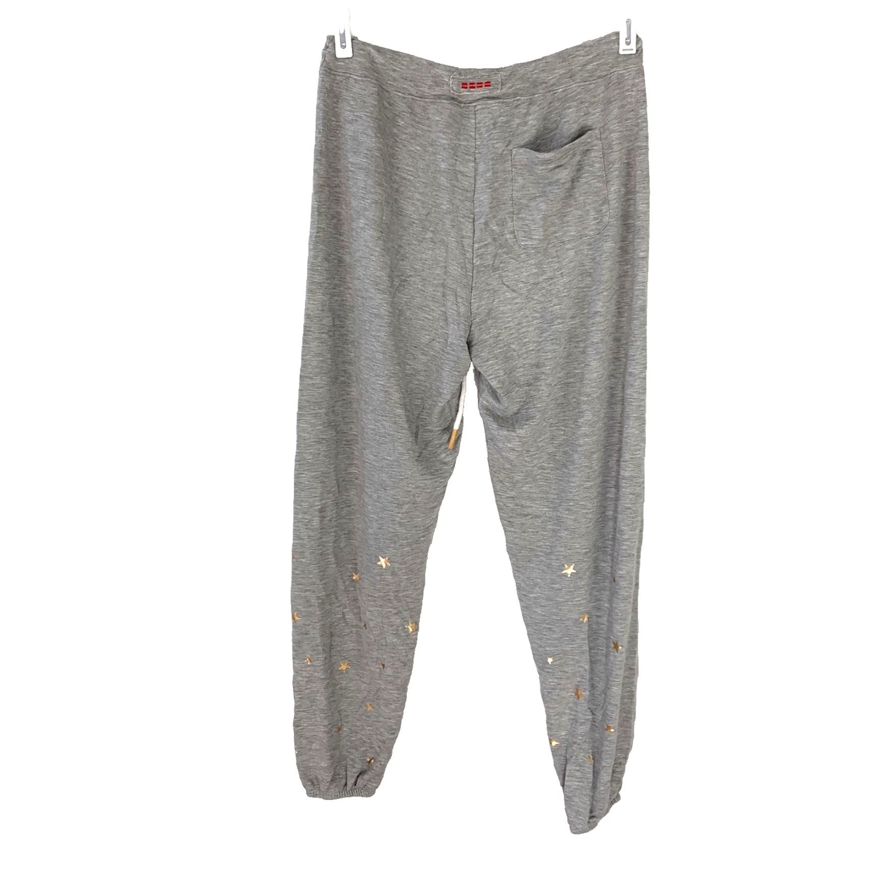 Vintage Peace Love World Gray Gold Metallic Stars Drawstring Lounge Pants Sleepwear XS Size 26" / US 2 / IT 38 - 4 Thumbnail