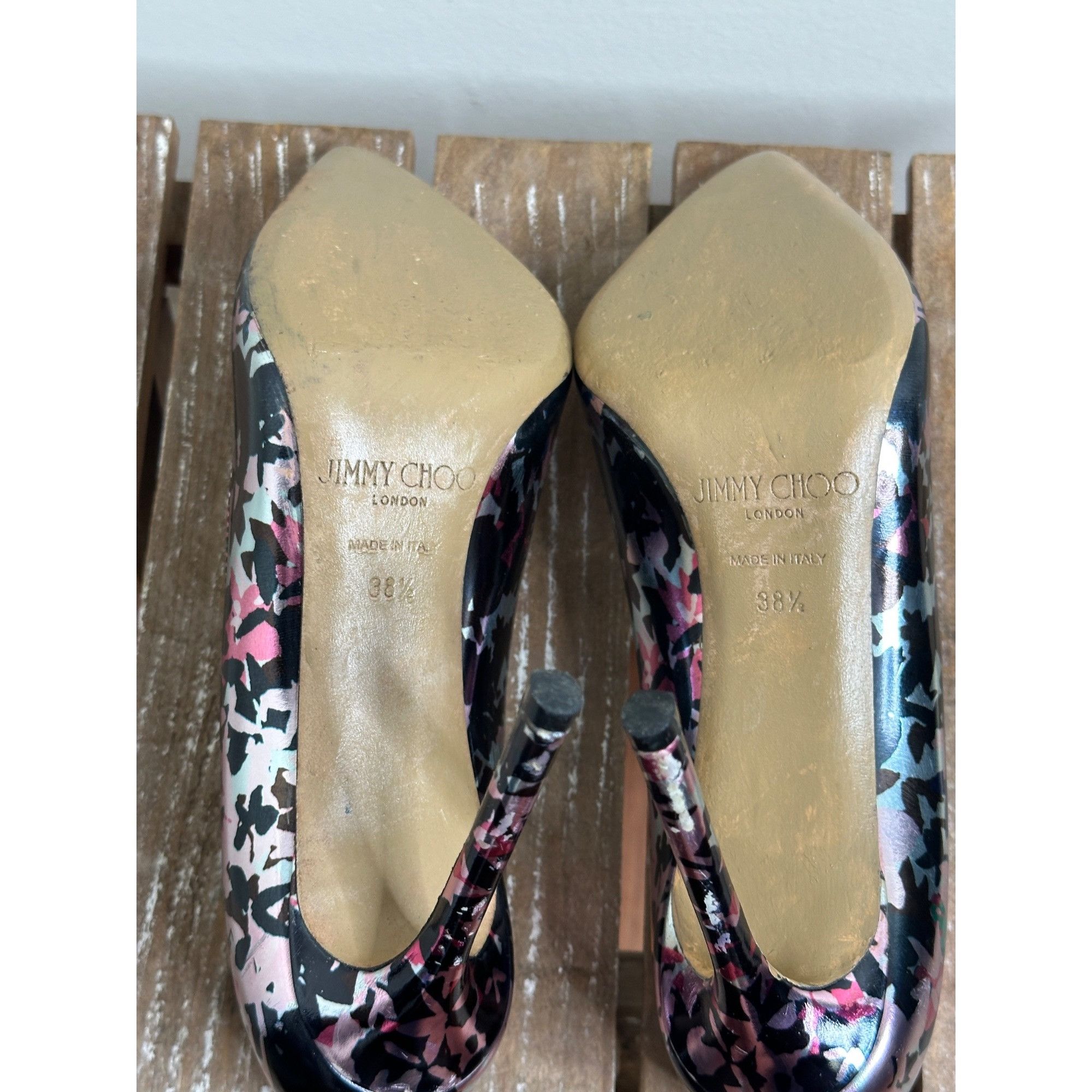 Jimmy Choo Jimmy Choo London Jasmine Camo Flora Size US 8.5 / IT 38.5 - 7 Thumbnail