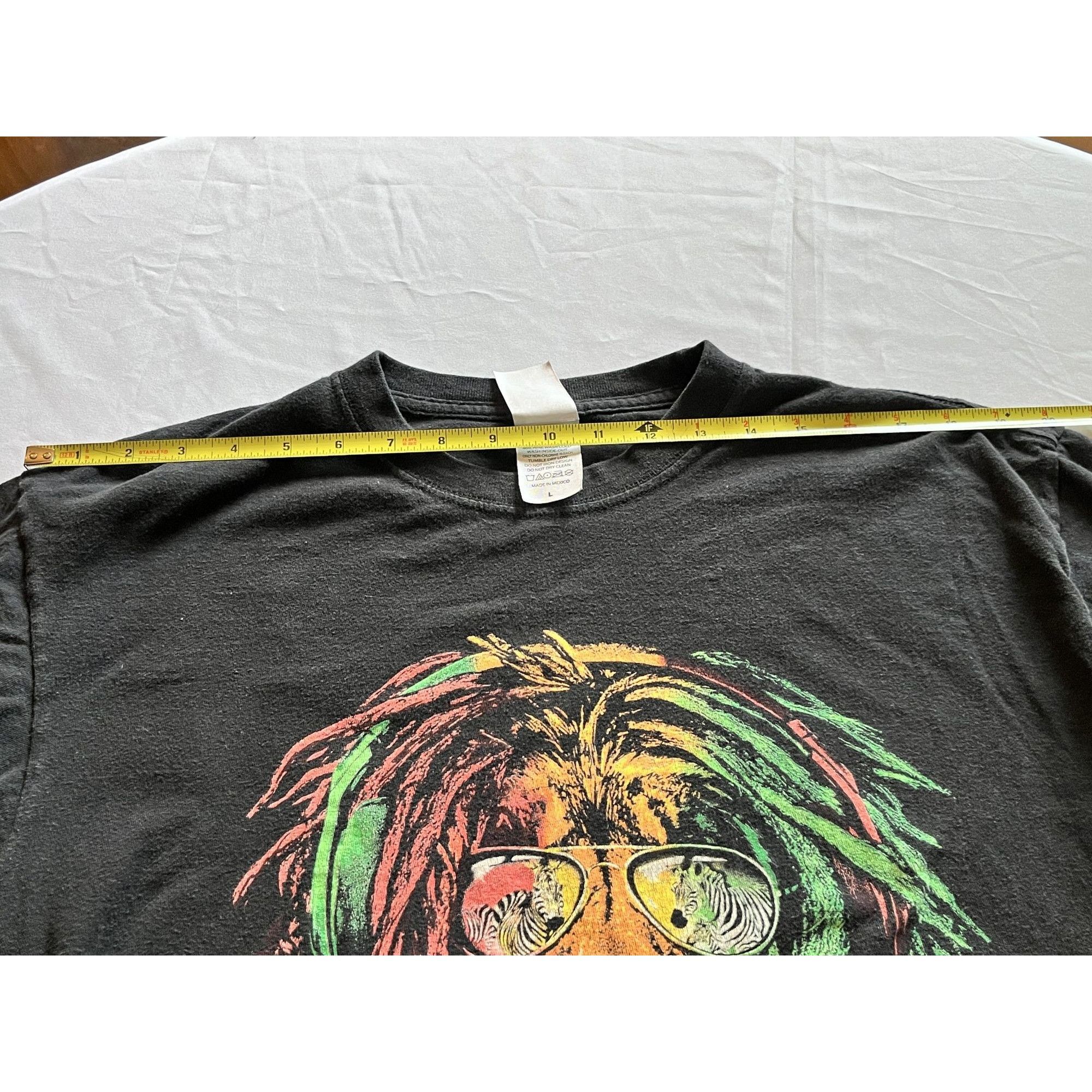 Vintage Rasta Reggae Lion Dreads San Antonio Zoo Black Tshirt Mens S Size US L / EU 52-54 / 3 - 10 Thumbnail
