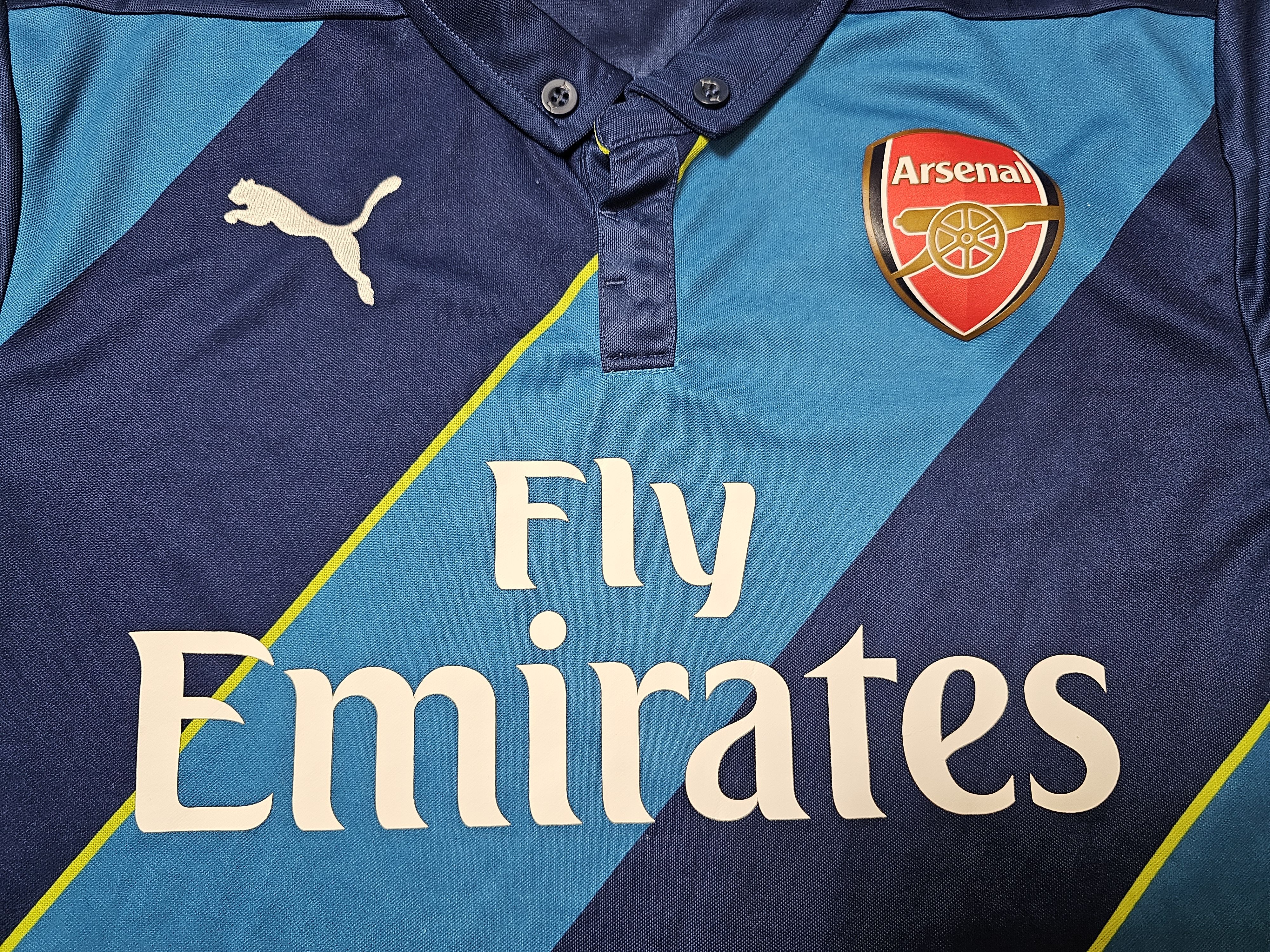 Puma ARSENAL 2014 2015 THIRD FOOTBALL SHIRT SOCCER JERSEY Size US M / EU 48-50 / 2 - 3 Thumbnail