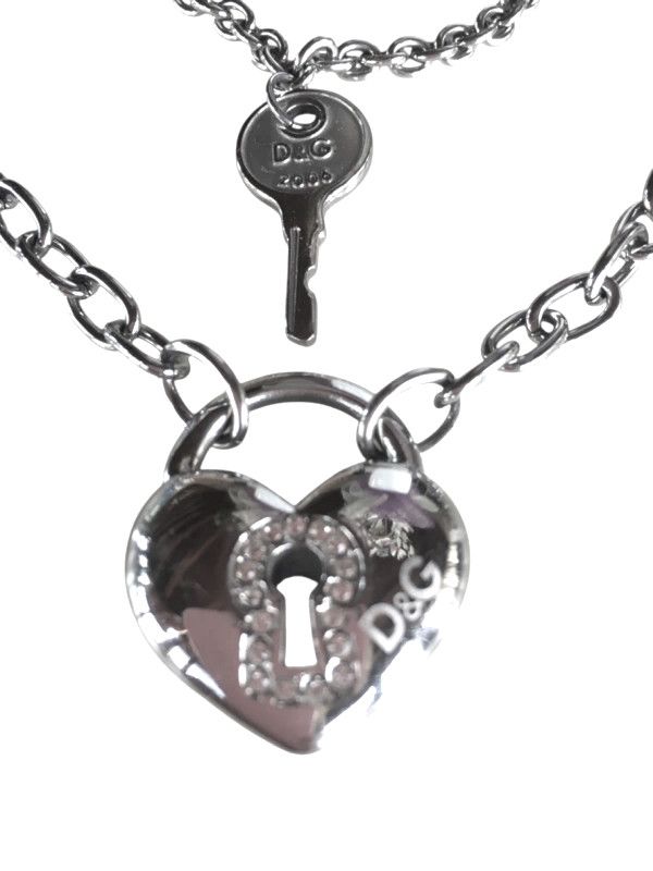 Dolce & Gabbana D&G Heart Lock & Key Charm Necklace, 2006 Size ONE SIZE - 2 Thumbnail