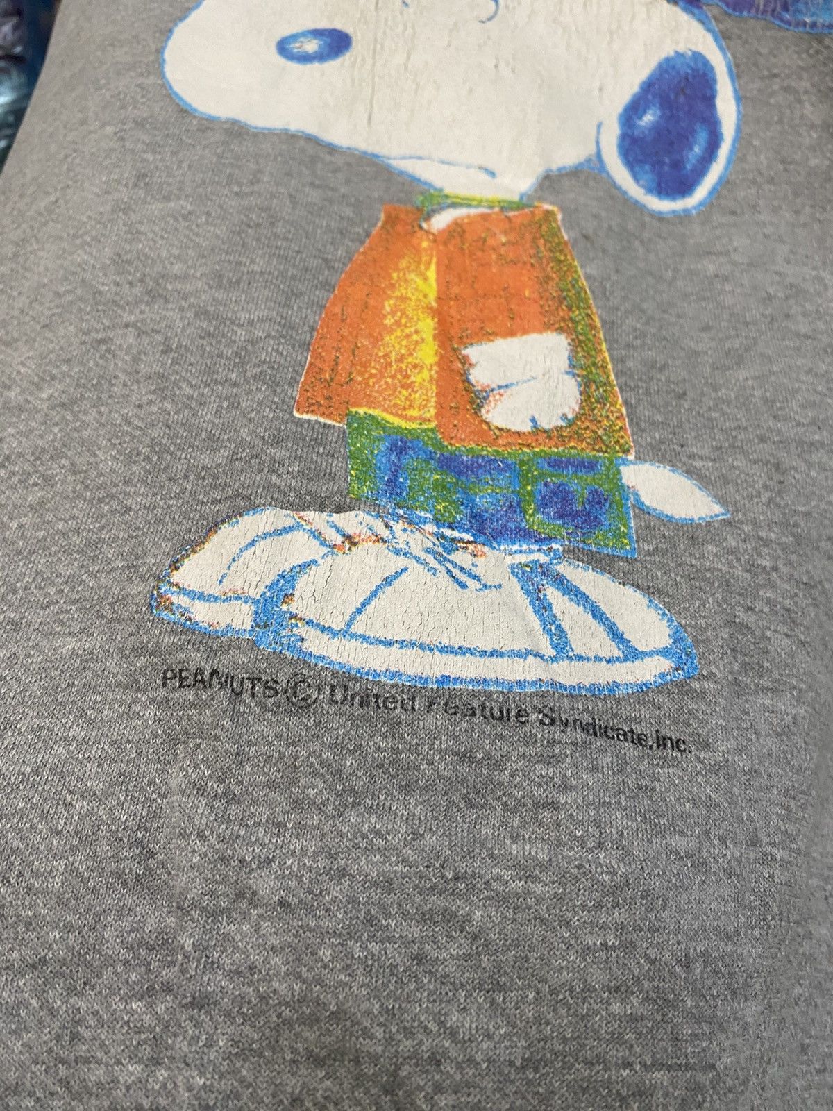 Other Vintage Snoopy Peanuts Cracked Print Sweatshirt Gray Size US M / EU 48-50 / 2 - 5 Thumbnail