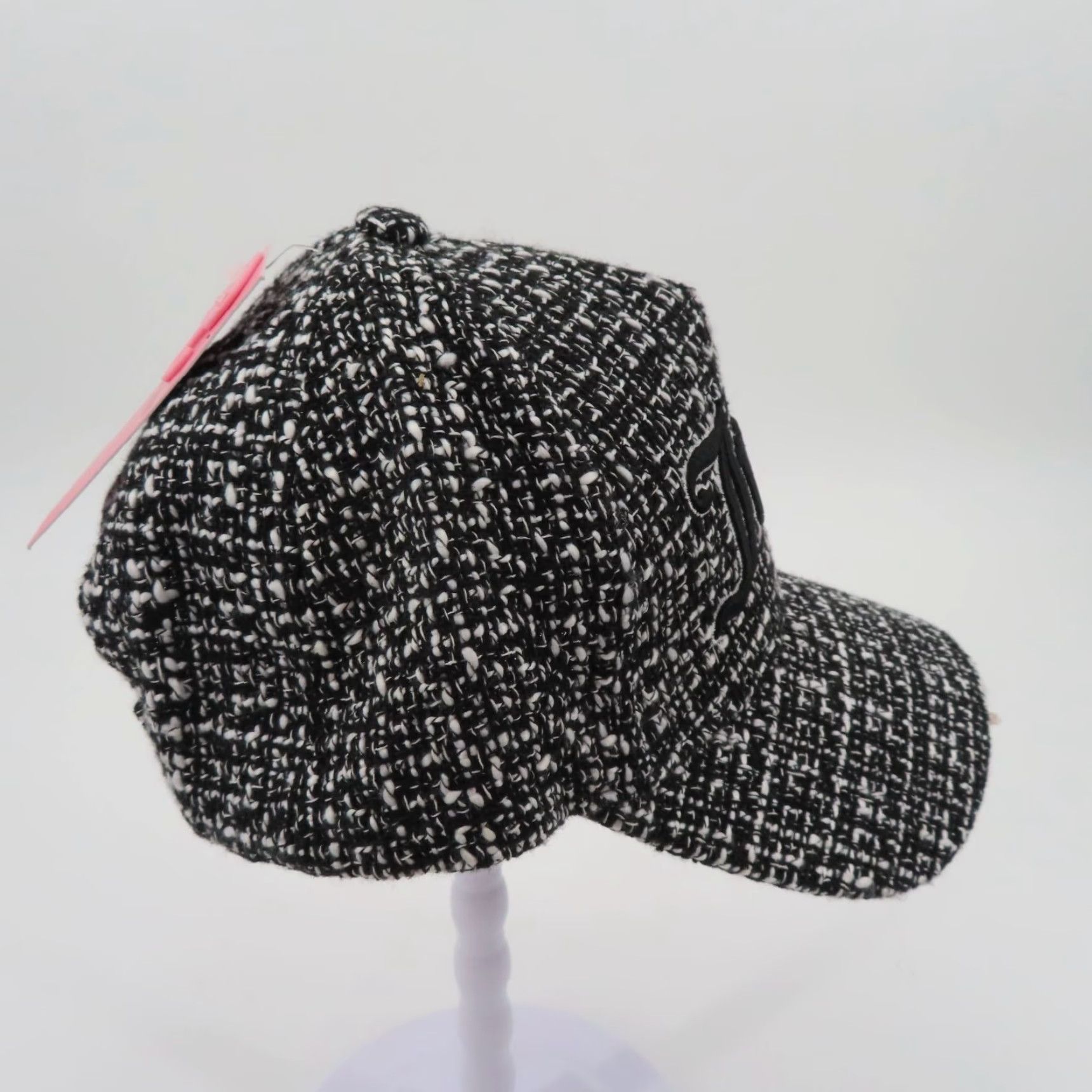Juicy Couture Juicy Couture Baseball Hat Cap Women One Size Black White Tweed Embroidered NEW OSFM Adjustable Hats Urban Casual Size ONE SIZE - 7 Thumbnail