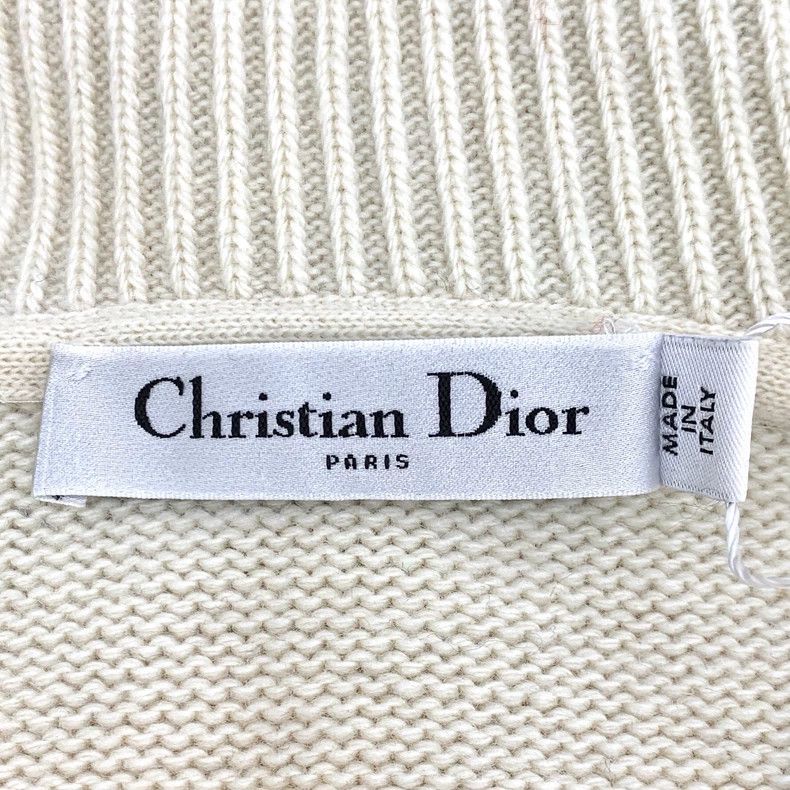 Dior Dior Colour-block striped letter inlaid wool V-neck long-s Size XS / US 0-2 / IT 36-38 - 6 Thumbnail
