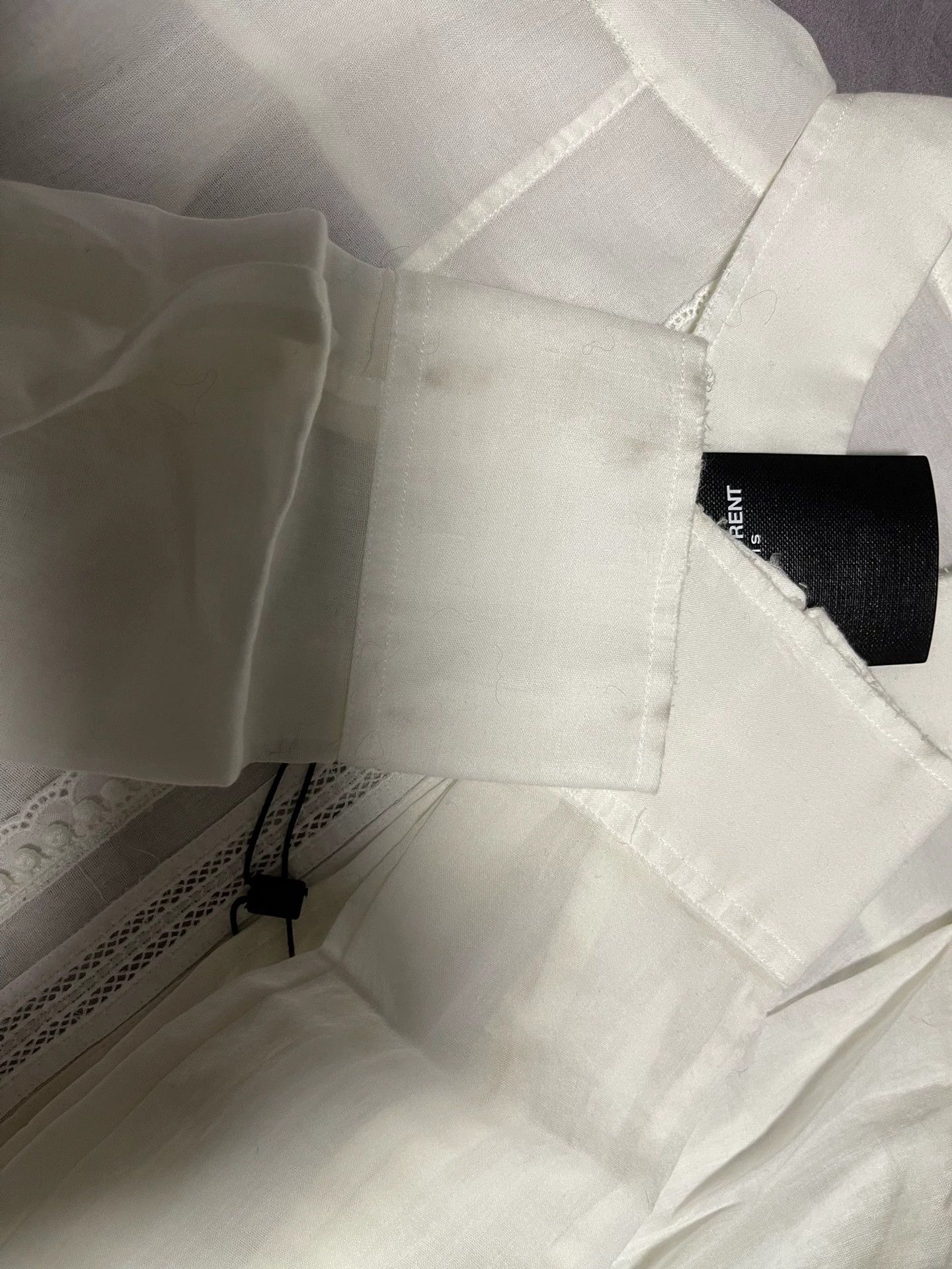 Saint Laurent Paris SLP 16SS Distressed Destroyed Eng Embro Shirt Size S / US 4 / IT 40 - 4 Thumbnail