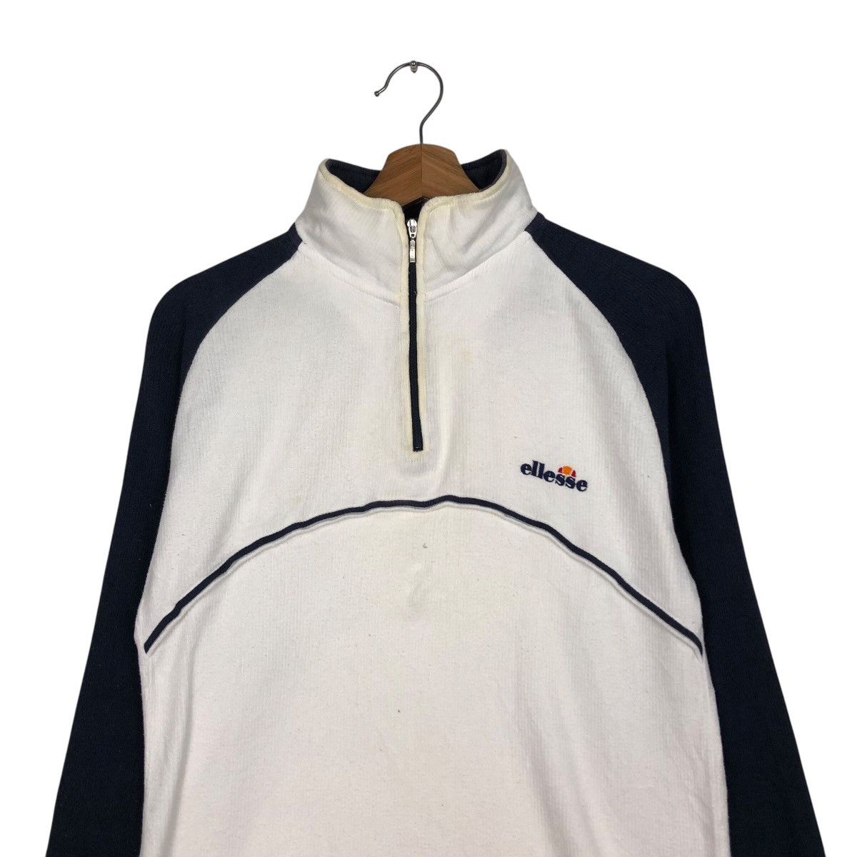 Japanese Brand × Vintage 📌Vintage Sweatshirt Half Zipper Ellesse Big Logo Size US S / EU 44-46 / 1 - 4 Thumbnail