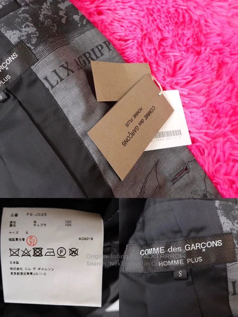 Comme des Garcons black embellished hem blazer by cdg homme plus. Size US S / EU 44-46 / 1 - 8 Thumbnail