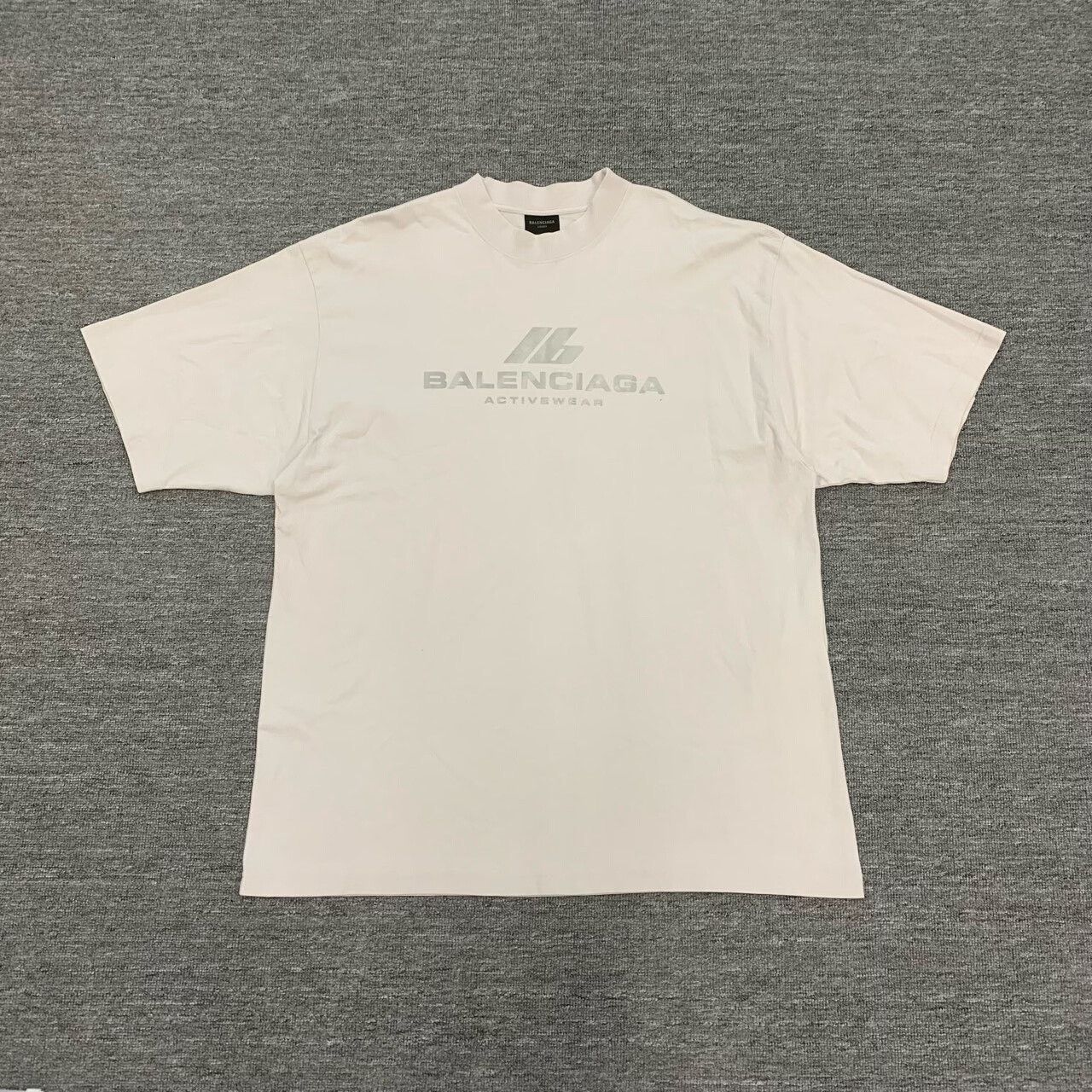 Balenciaga Reflective Logo White T-Shirt