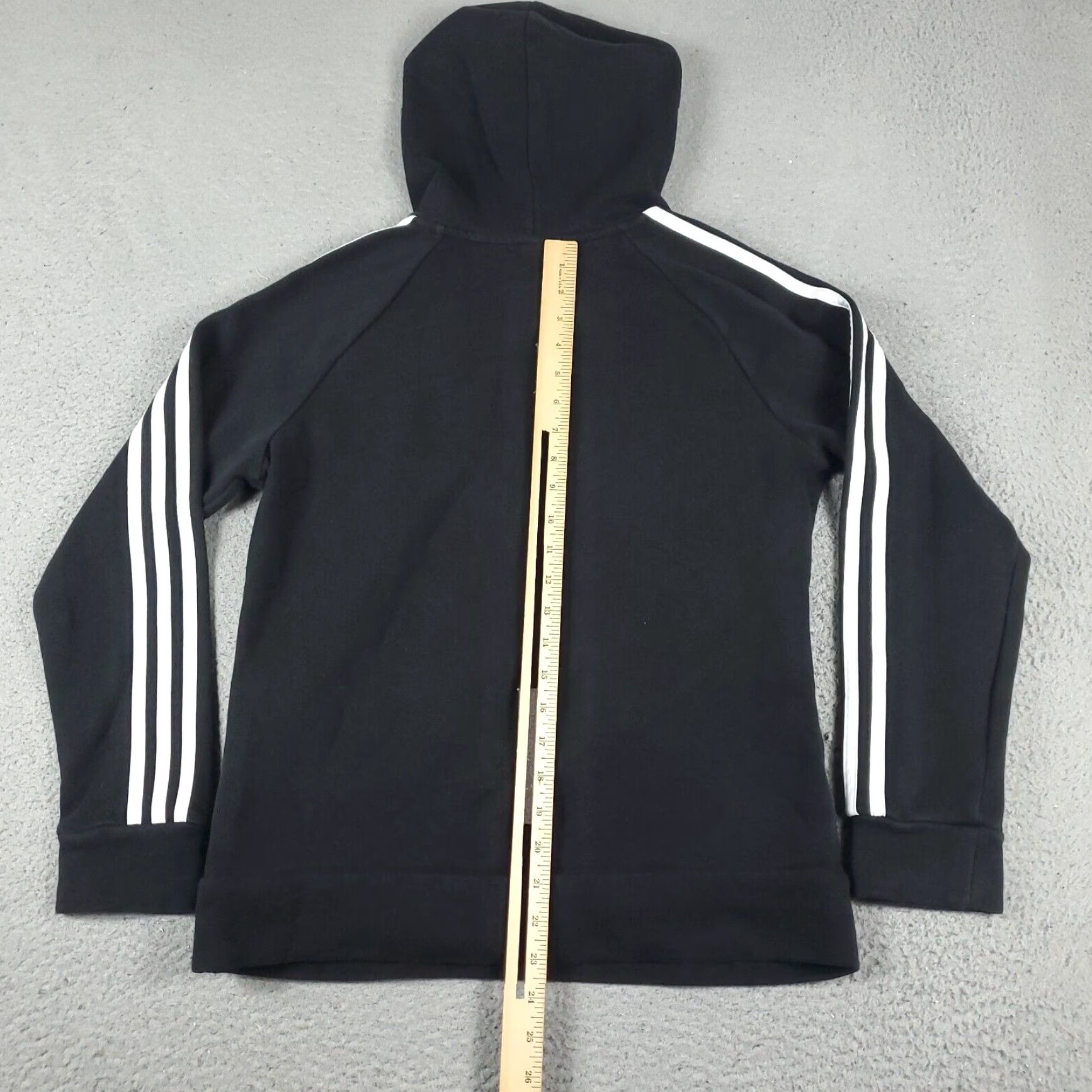Adidas Adidas Pullover Hoodie Sweatshirt Womens Medium Black Cotton Blend Activewear Size M / US 6-8 / IT 42-44 - 5 Thumbnail