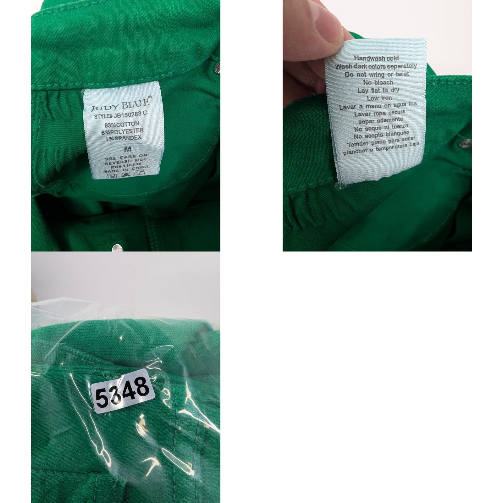 Vintage Judy Blue Garment Dyed Denim Shorts Womens Medium Green Stretch High Rise Size 32" / US 10 / IT 46 - 8 Thumbnail