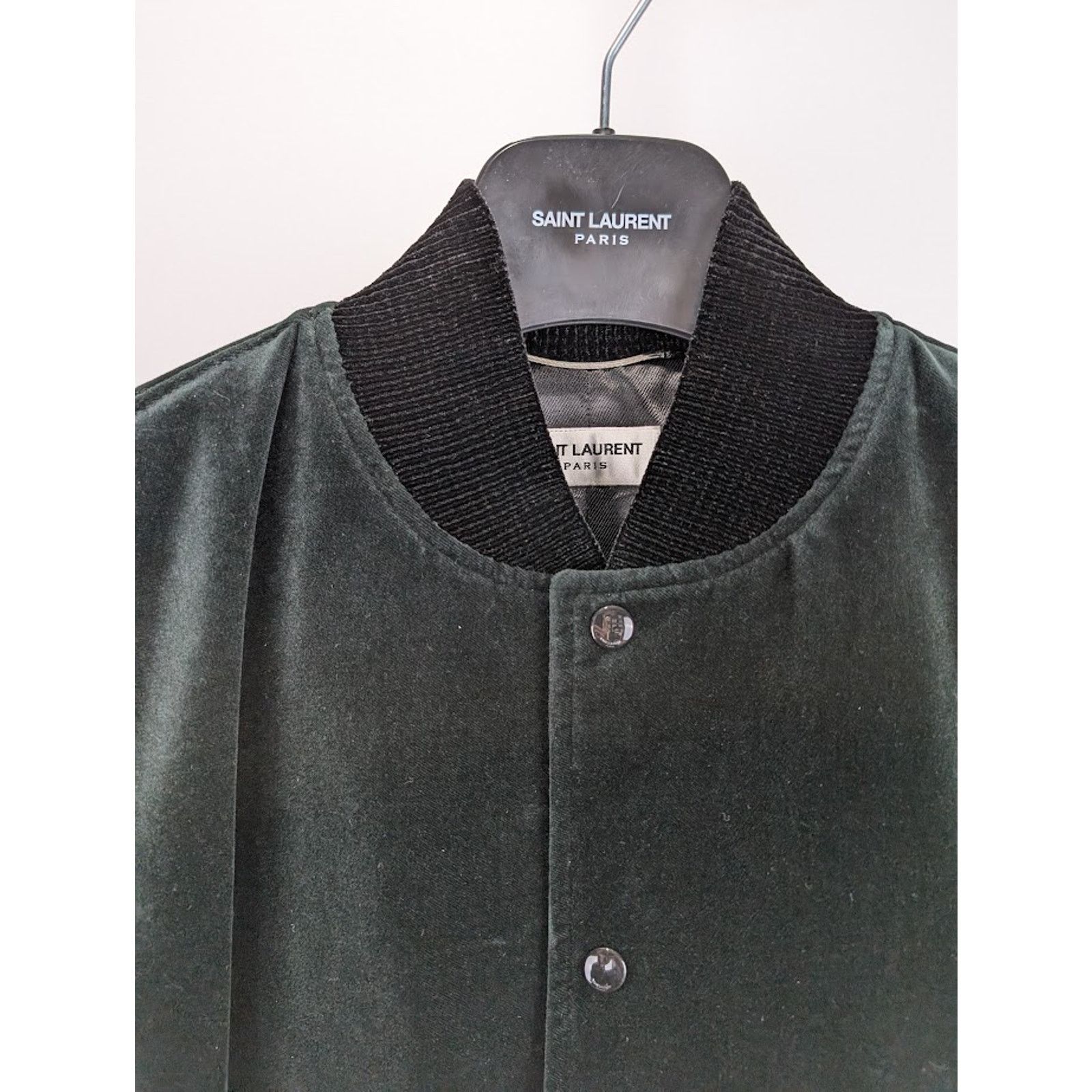 Saint Laurent Paris o1rshd1 Teddy College Cotton Jacket in Green Emerald Size US L / EU 52-54 / 3 - 5 Thumbnail